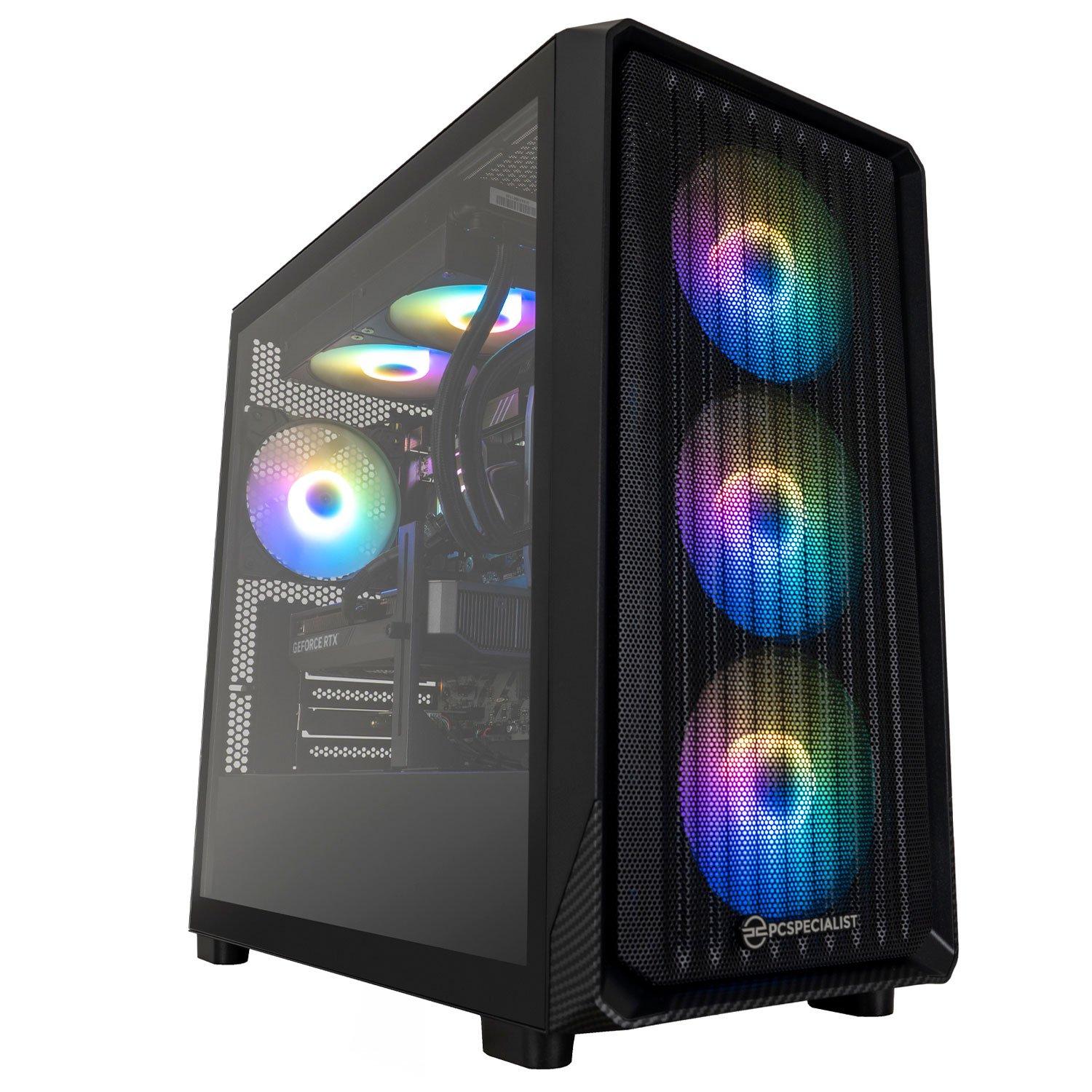 Preto - PCSpecialist - Wraith 180 Gaming PC - Core Ultra 7 265KF RTX 5060 Ti 16GB RAM 1TB SSD - 1440p Gaming - 1