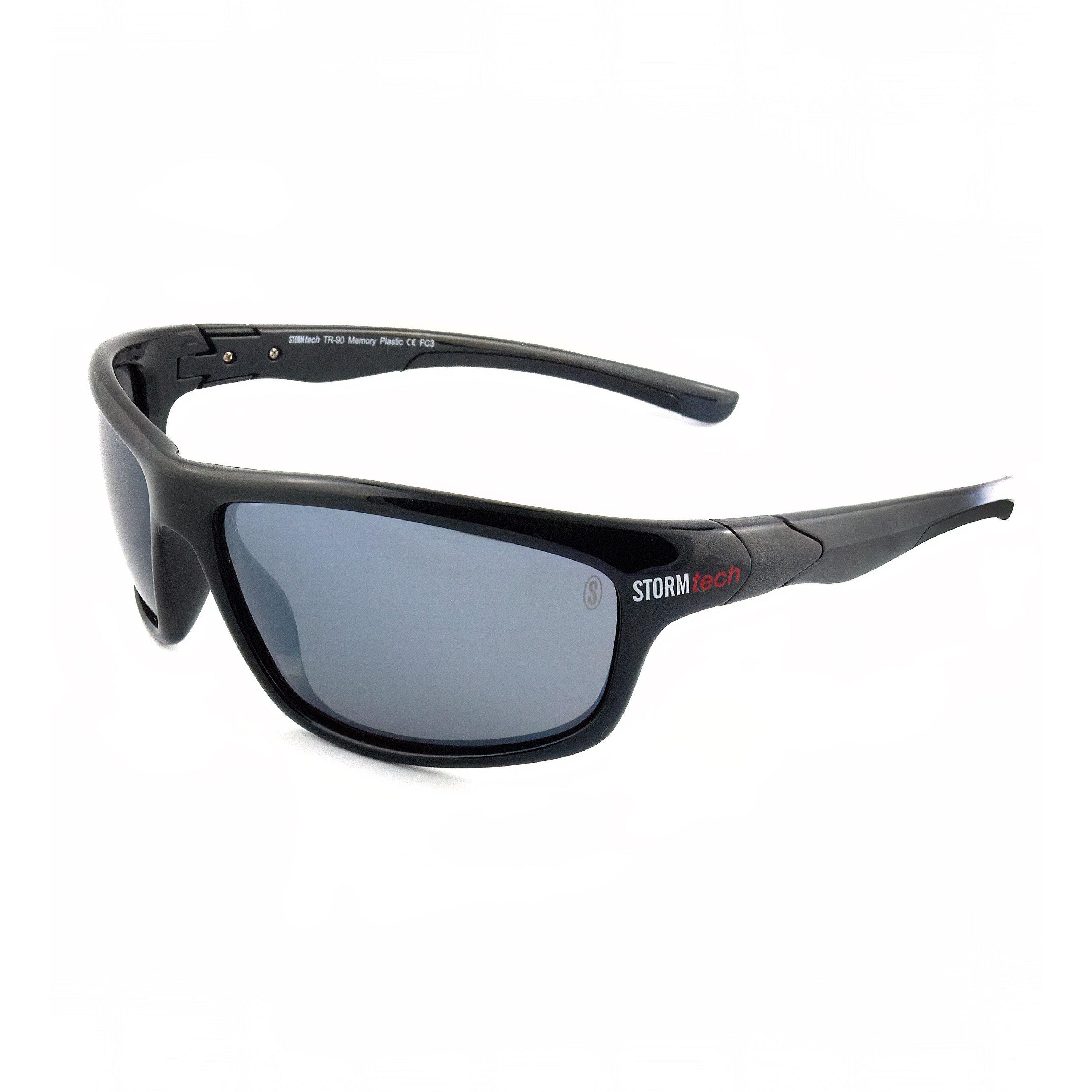 Schwarz - Storm - Men's Tech Sports Running Sunglasses - 1