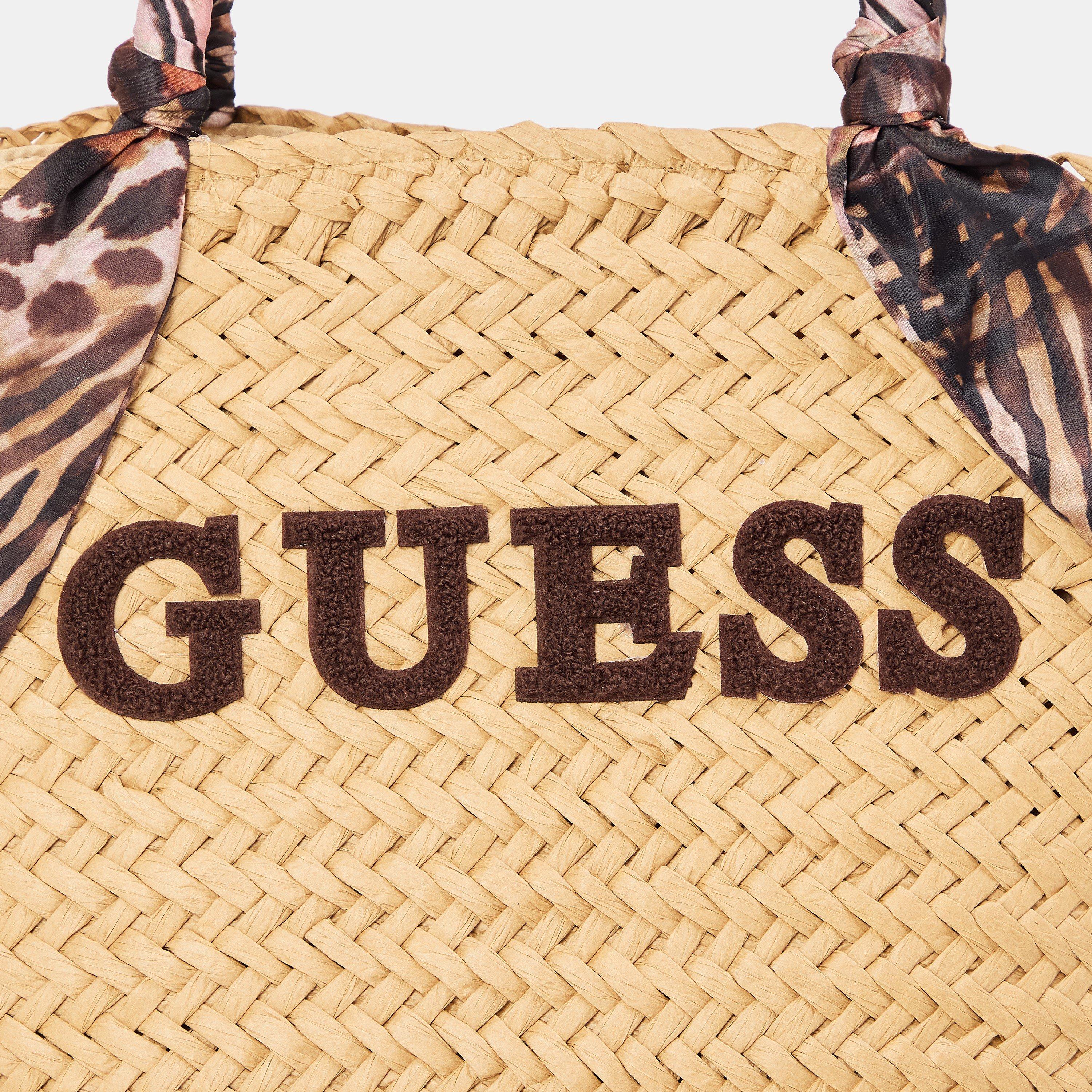 Leopard - Guess - Women's Beach Straw Bag - 4