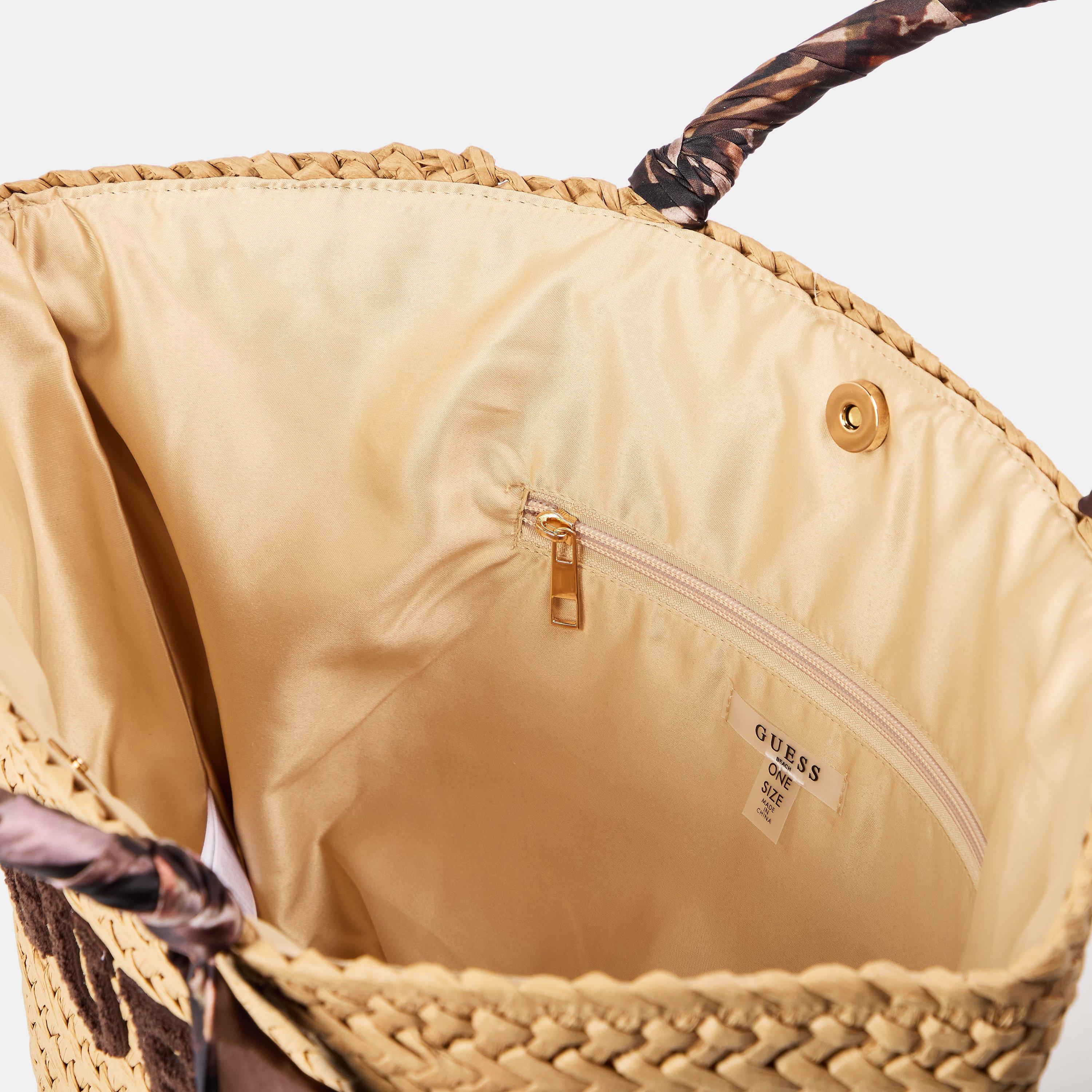 Leopard - Guess - Women's Beach Straw Bag - 5