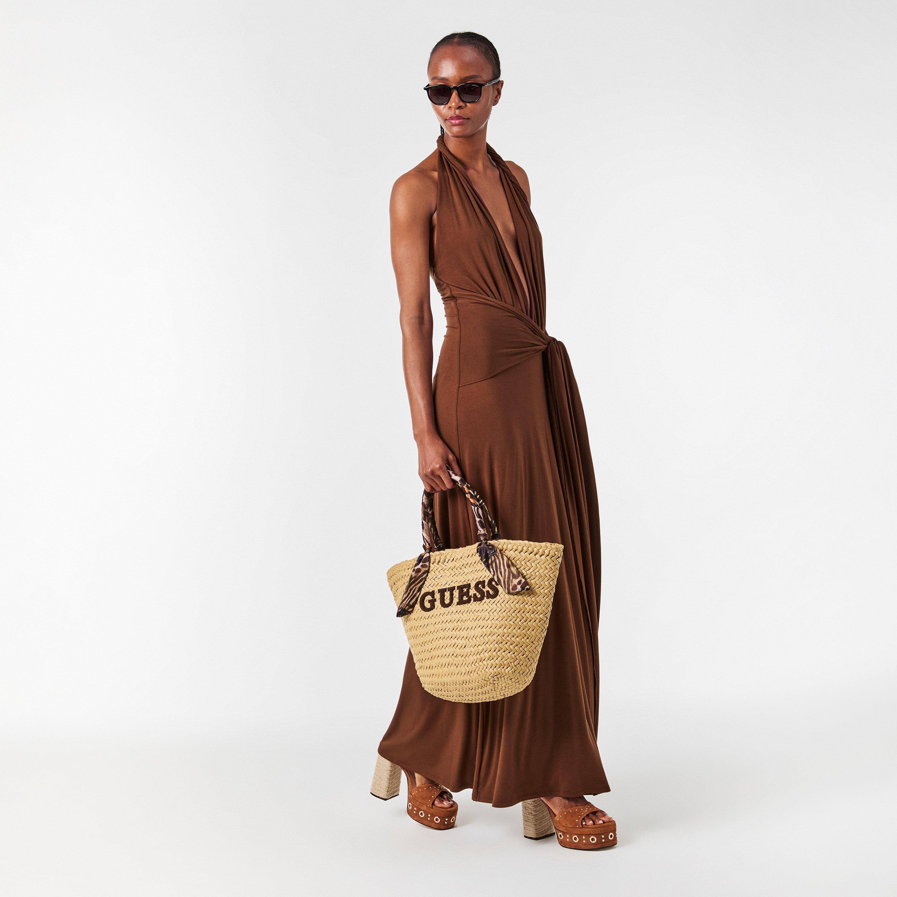 Leopard - Guess - Women's Beach Straw Bag - 6