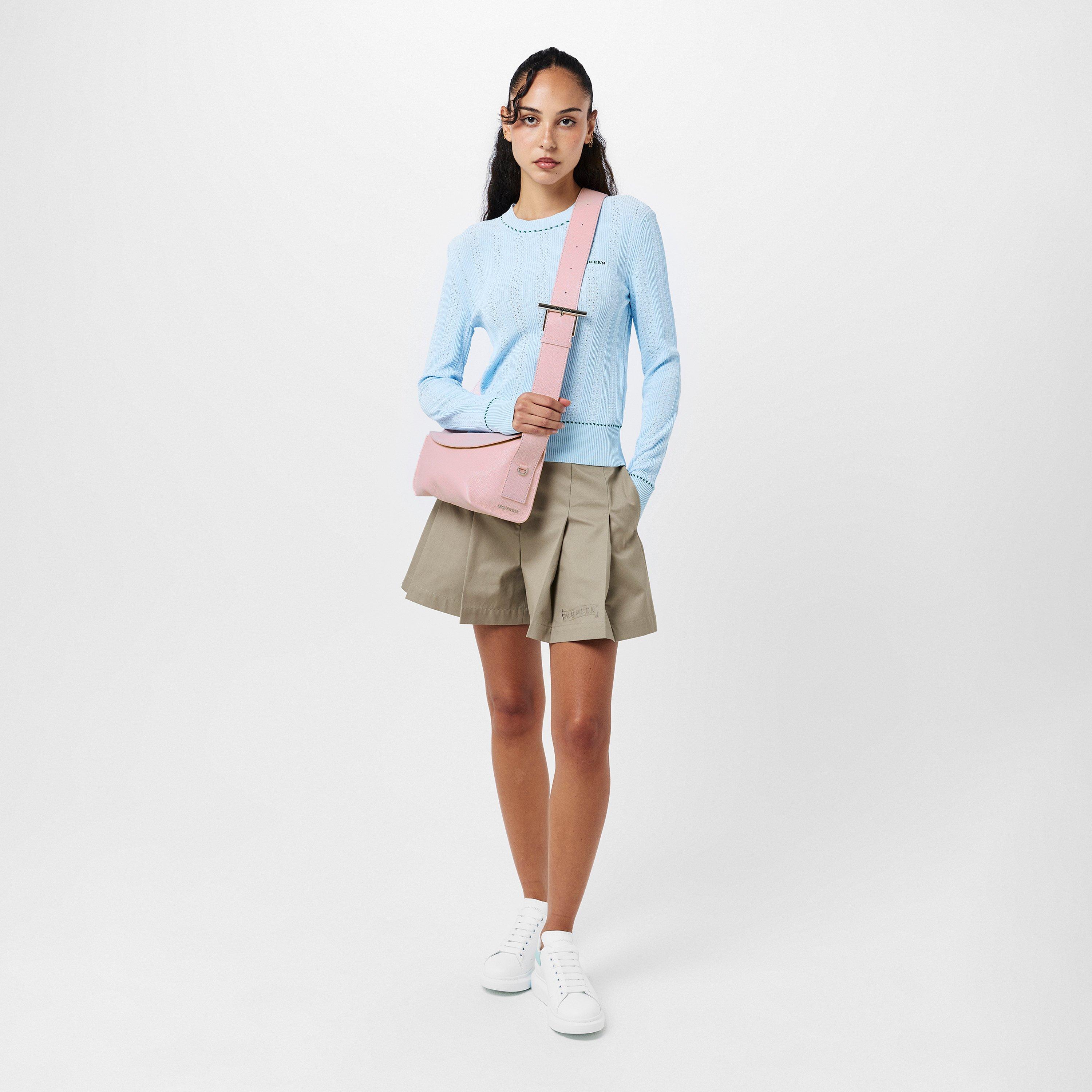 Rose/Silver - Alexander McQueen - Women's Alex T-Bar Sling Shoulder Bag - 6