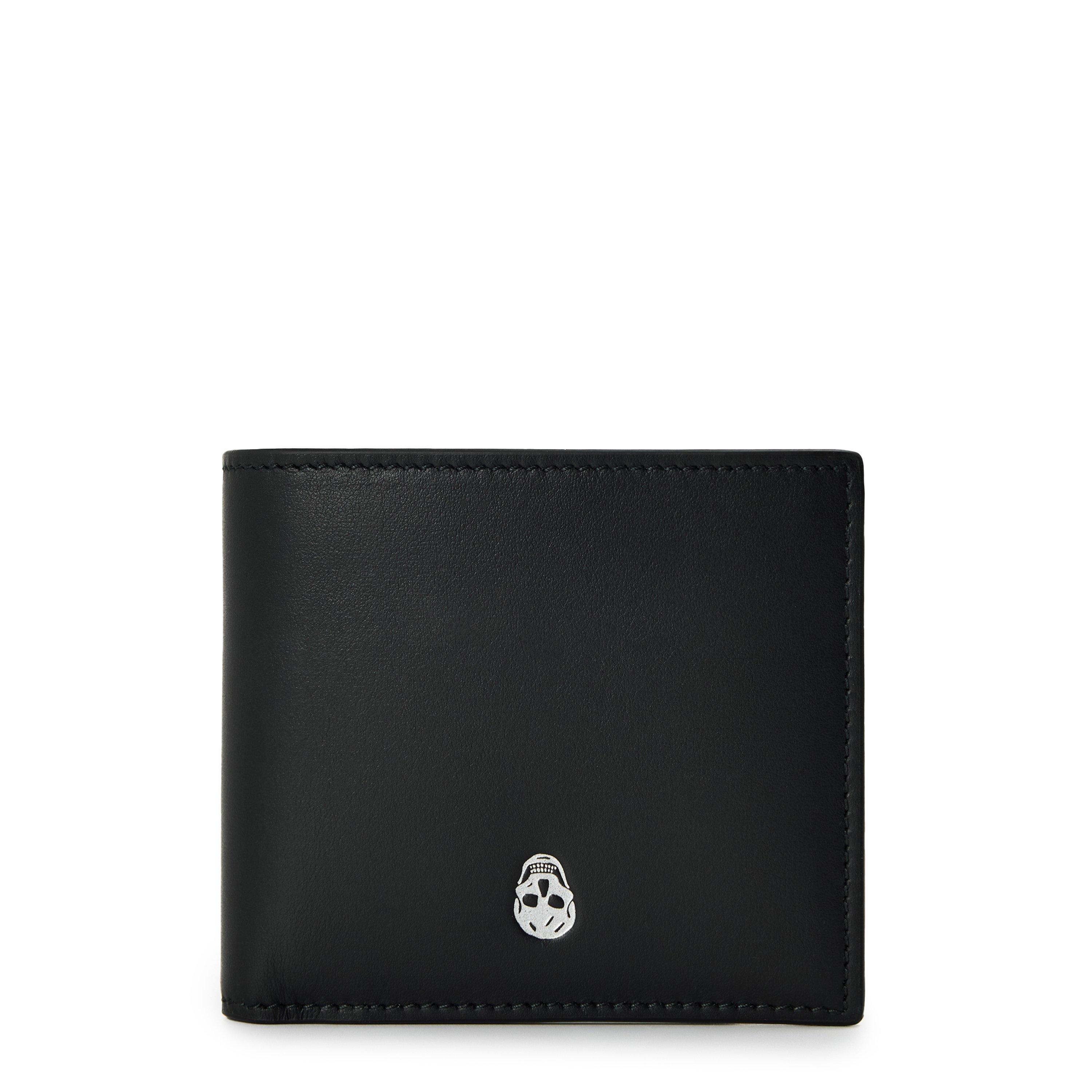 Alexander McQueen Men's Structured Billfold Wallet - Black/Silver