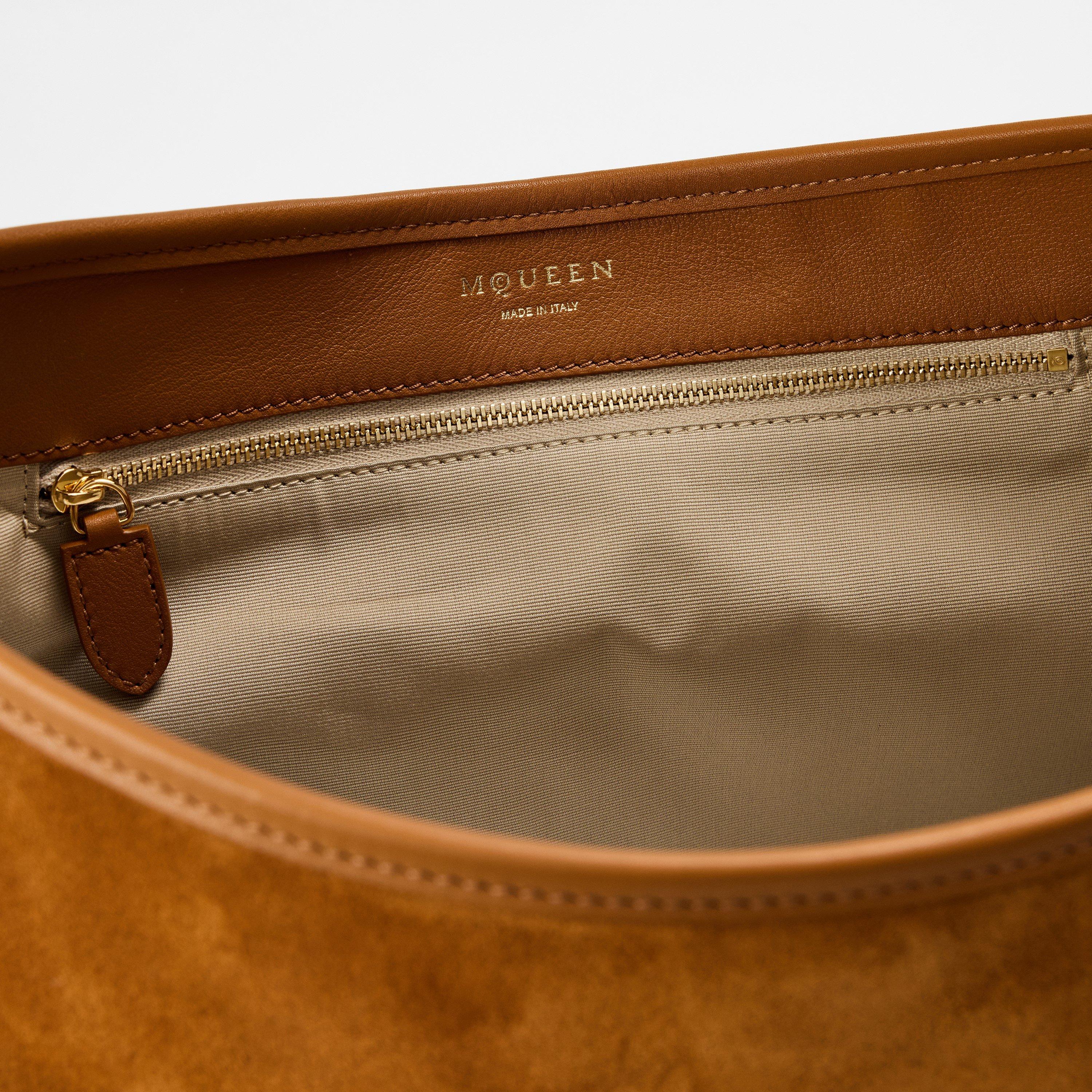 Lght Brown/Gold - Alexander McQueen - Women's Alex T-Bar Shoulder Bag - 5