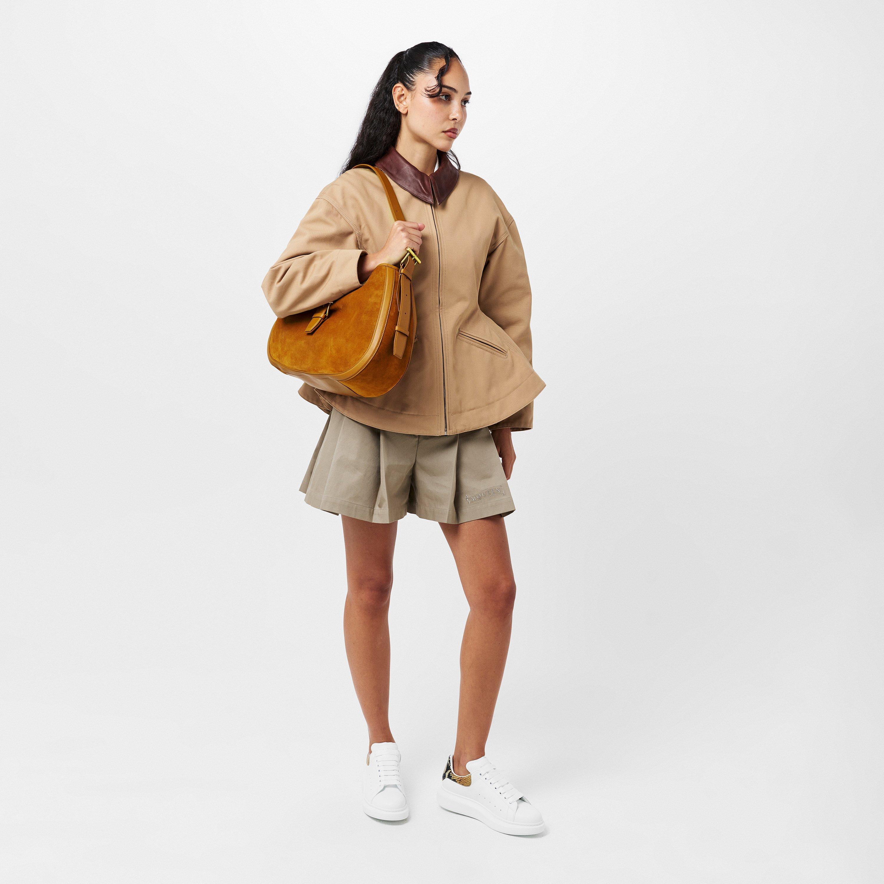 Lght Brown/Gold - Alexander McQueen - Women's Alex T-Bar Shoulder Bag - 6