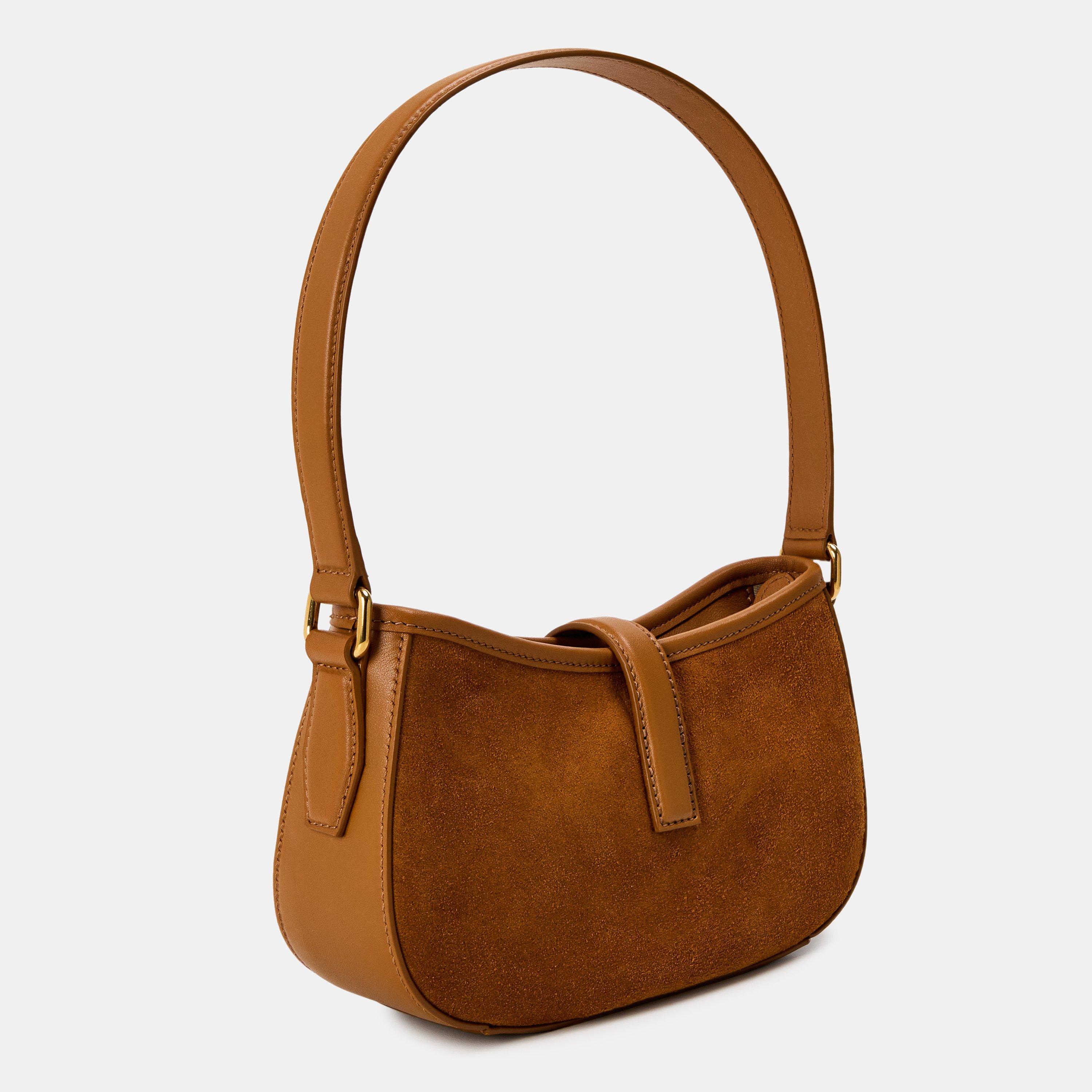 Lght Brown/Gold - Alexander McQueen - Womens Mini T-Bar Shoulder Bag - 2