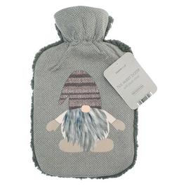 Country Club Hot Water Bottle with Printed Plush Sherpa reverse