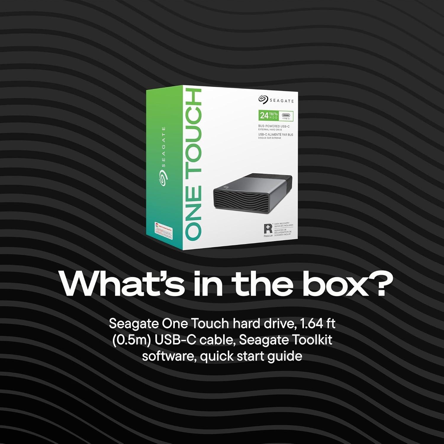 Negro - Seagate - One Touch 8TB External Desktop Hard Drive USB-C Bus-Powered Compatible with Windows and Mac - 11