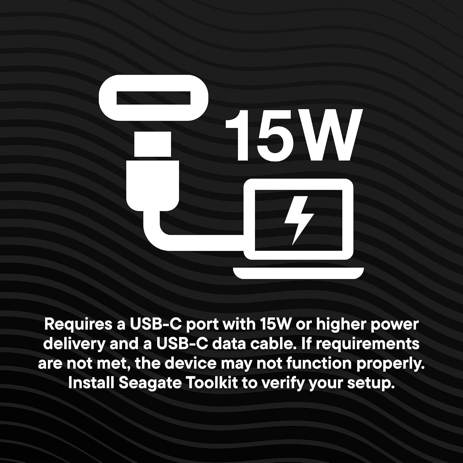 Negro - Seagate - One Touch 8TB External Desktop Hard Drive USB-C Bus-Powered Compatible with Windows and Mac - 13