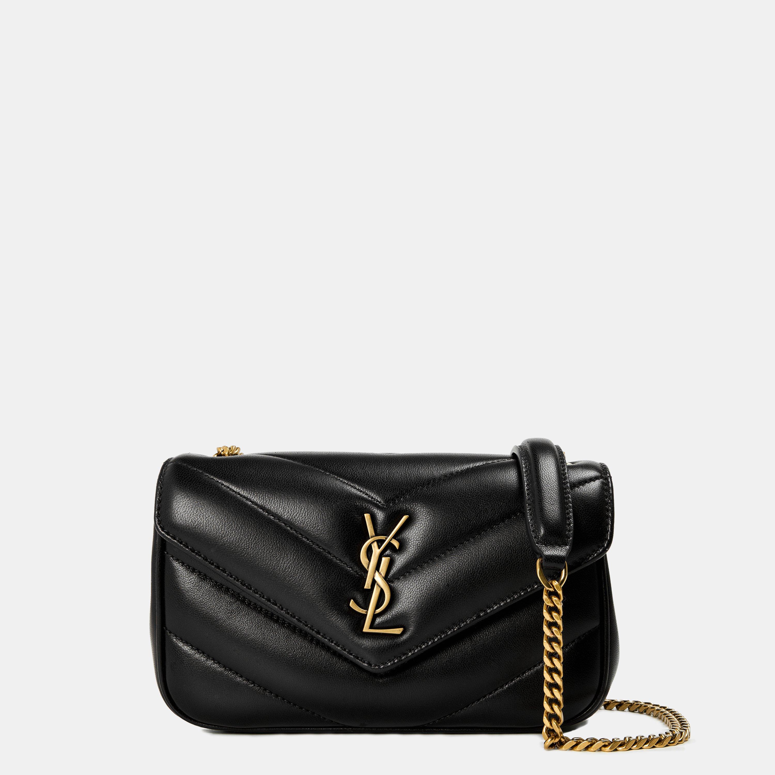 Black/Gold - Saint Laurent - Womens Loulou Mini - 1