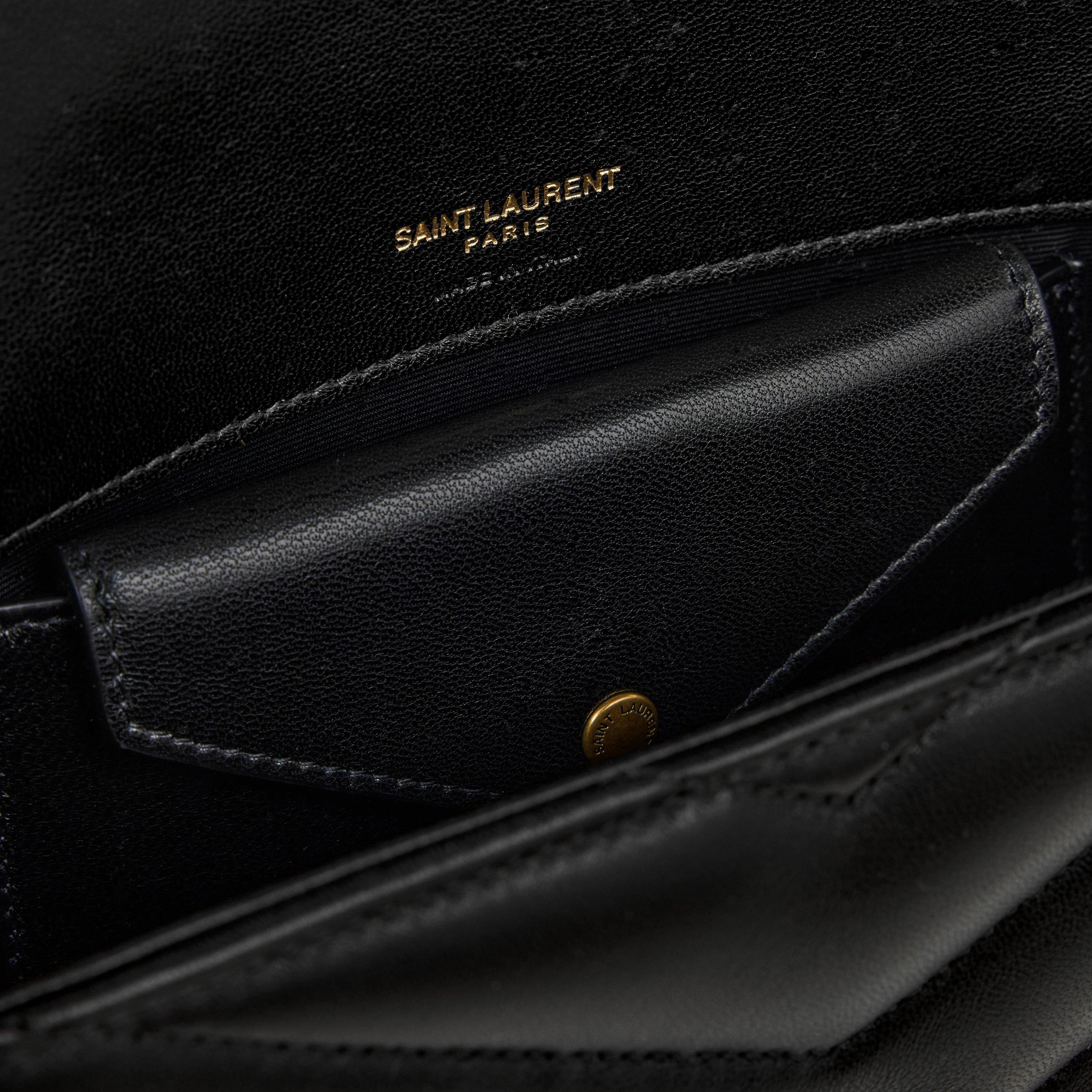 Black/Gold - Saint Laurent - Womens Loulou Mini - 5