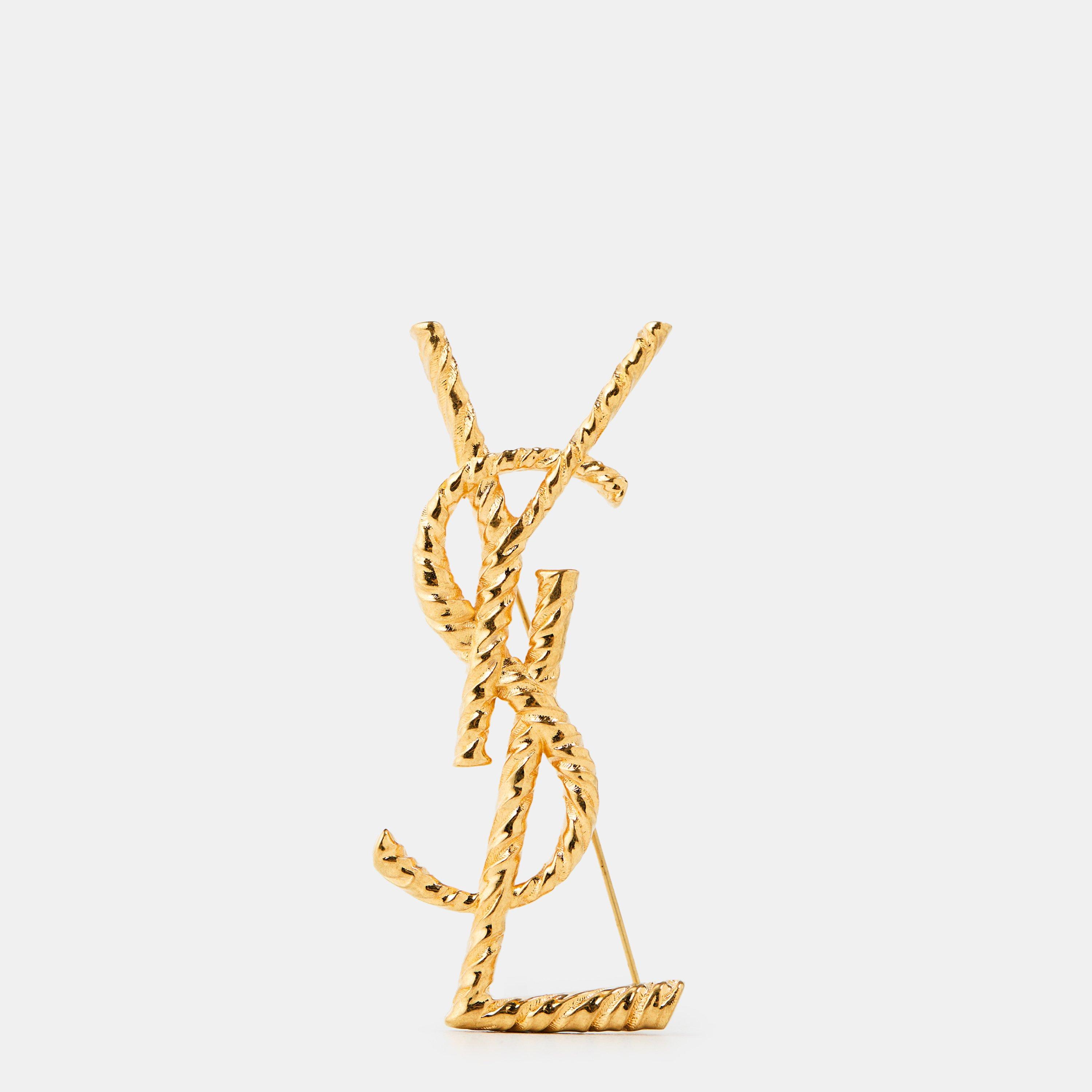 Or Lation - Saint Laurent - Cassandre YSL Brooch in Metal - 1