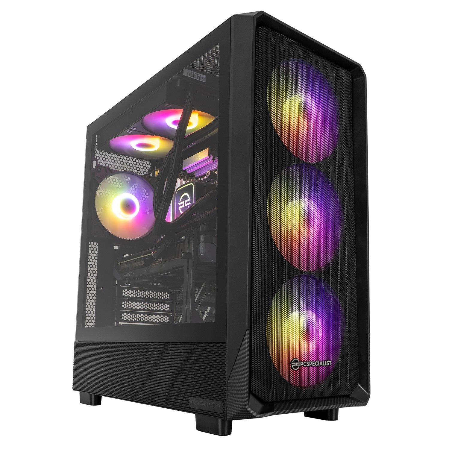 Black - PCSpecialist - Wraith 184 Gaming PC - Ryzen 7 7800X3D RX 9070 XT 16GB 16GB RAM 1TB SSD - 4K Gaming - 1