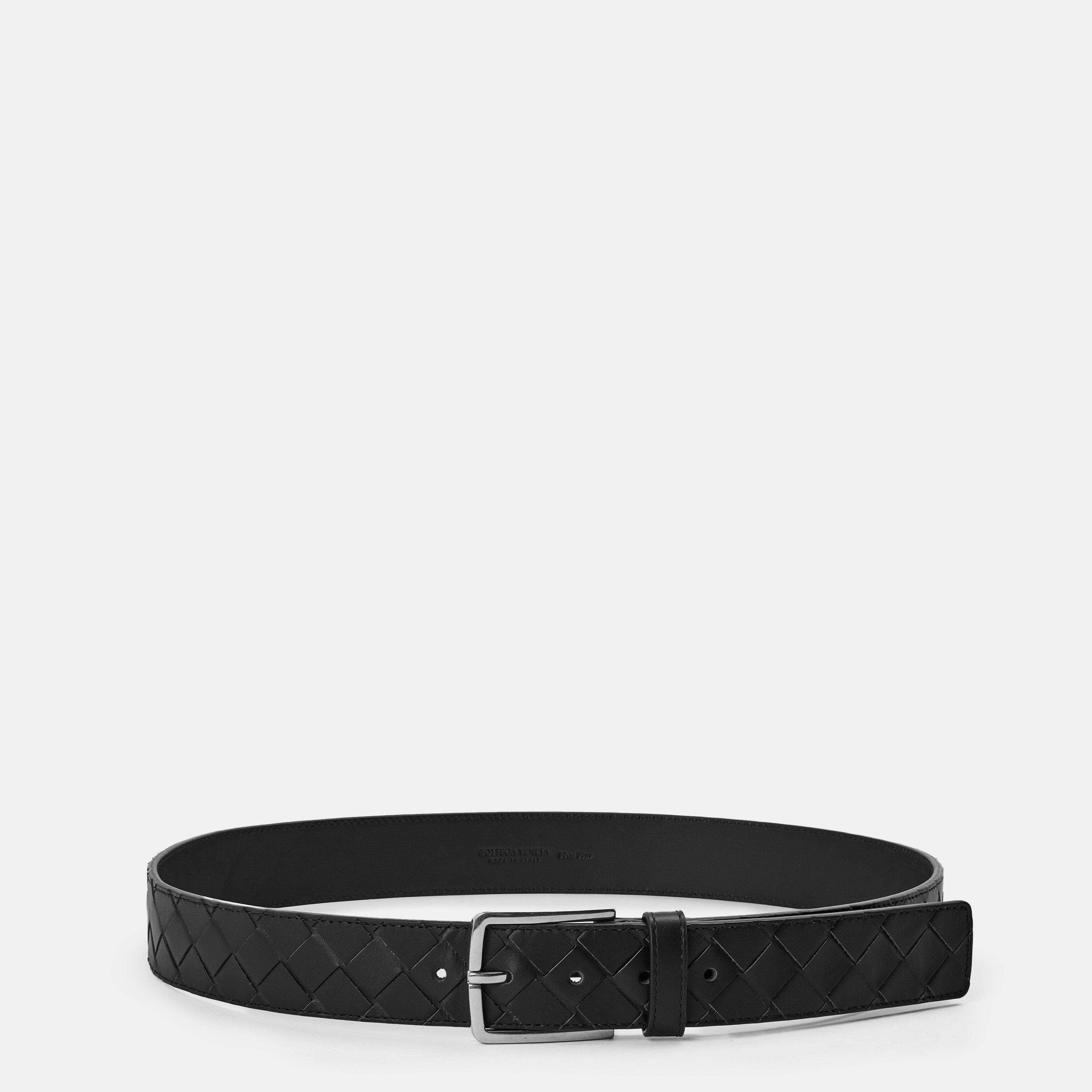 Bottega Veneta Intrecciato Belt - Black - Size 105