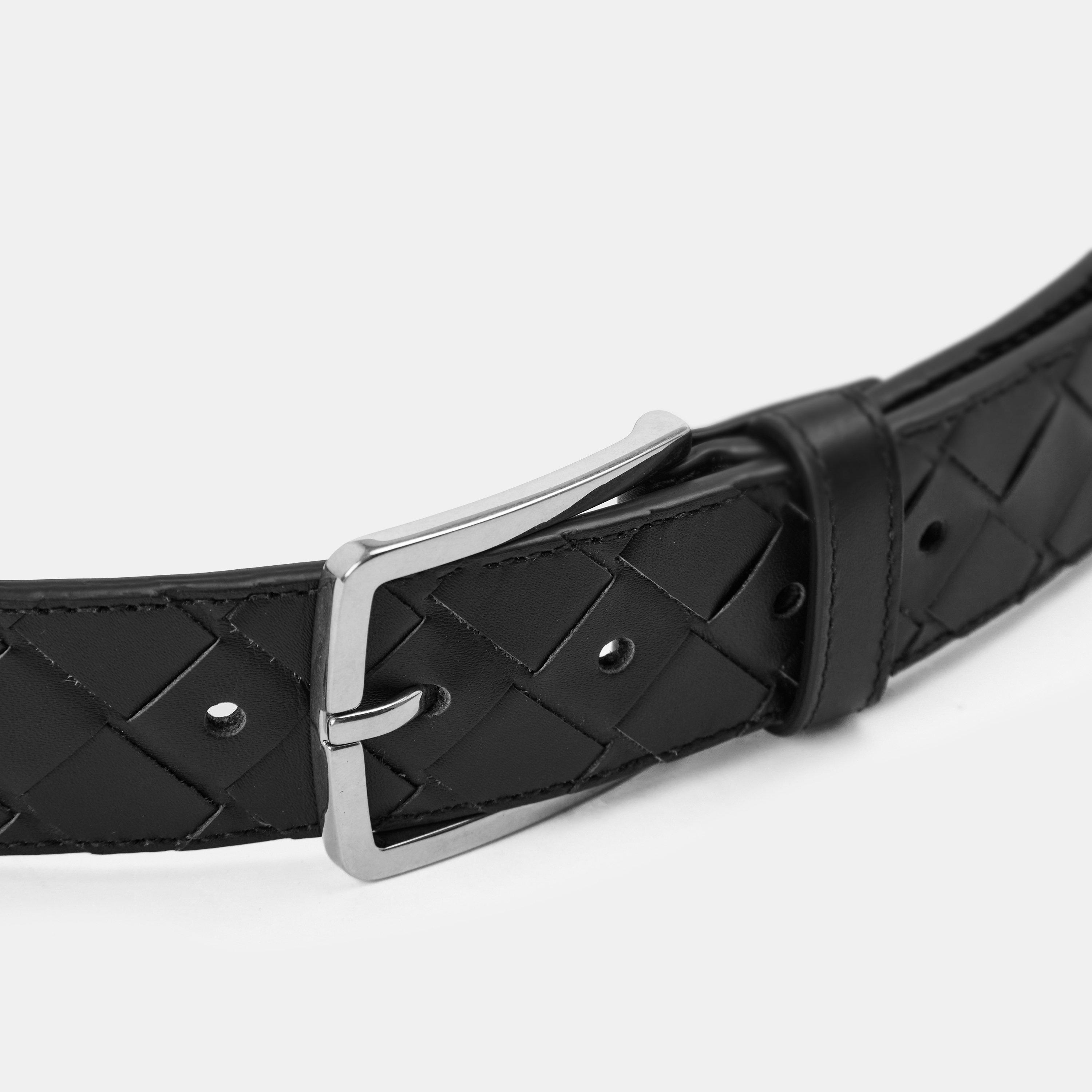 Black - Bottega Veneta - Intrecciato Belt - 4
