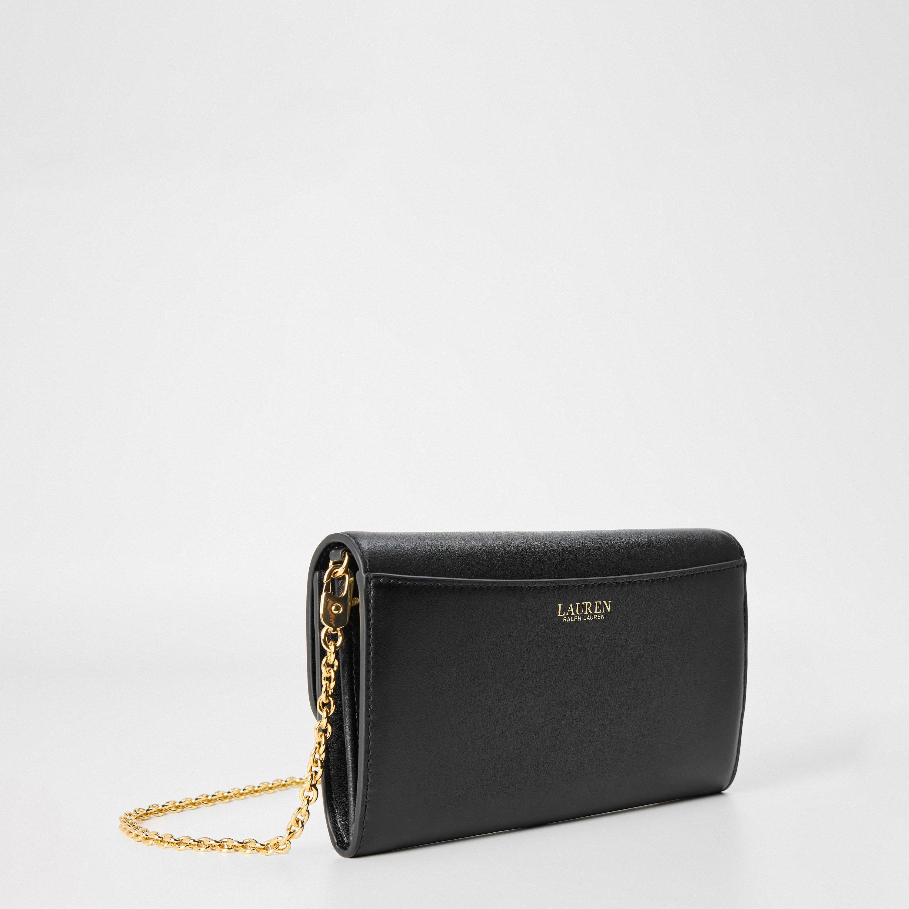 Black - Lauren by Ralph Lauren - Women's Adair Leather Wallet On Chain - 2