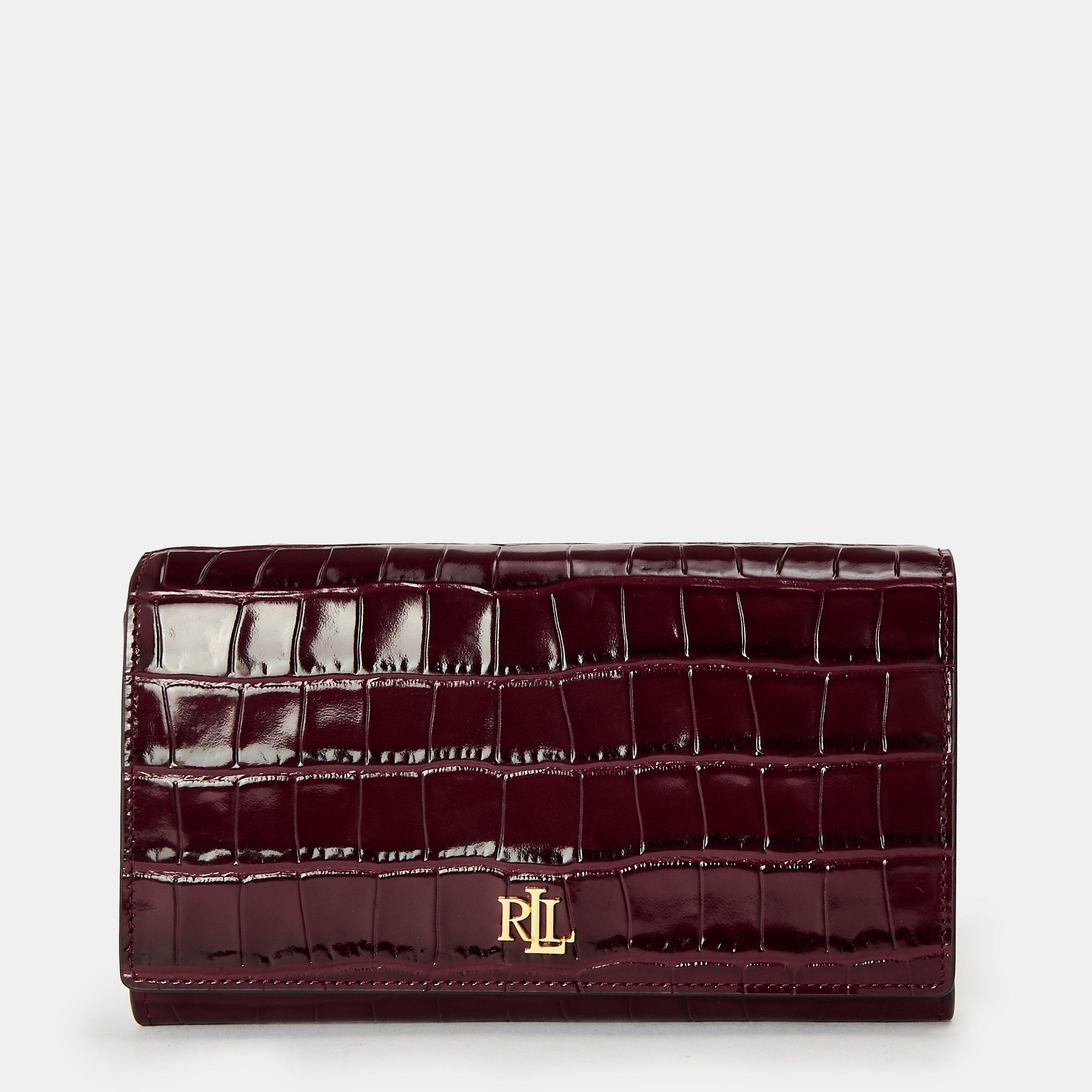 Lauren by Ralph Lauren Womens Adair Chain Wallet - DARK GARNET