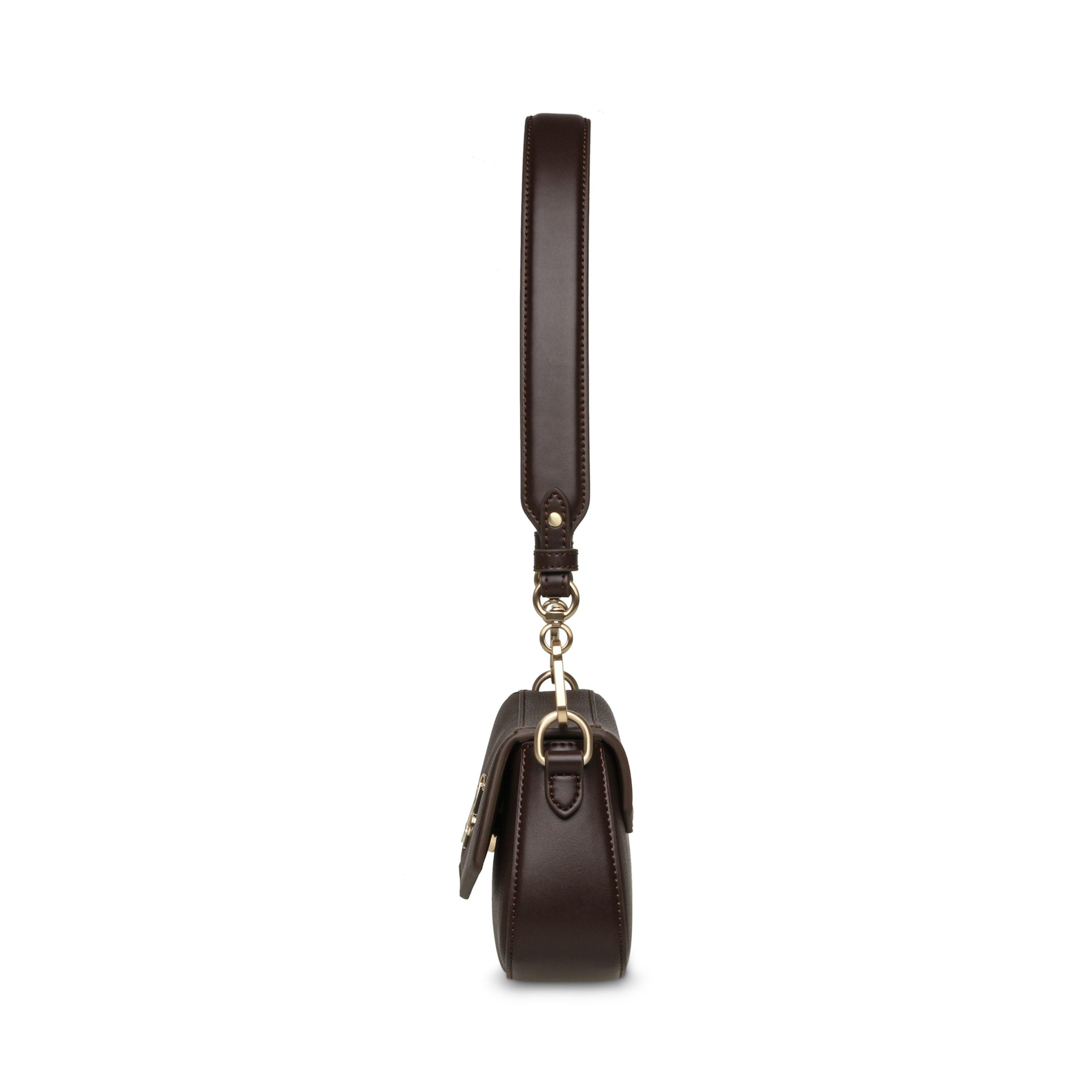 CHOC/GOLD - Steve Madden - Women's Btaiga Faux Leather Shoulder Bag - 4