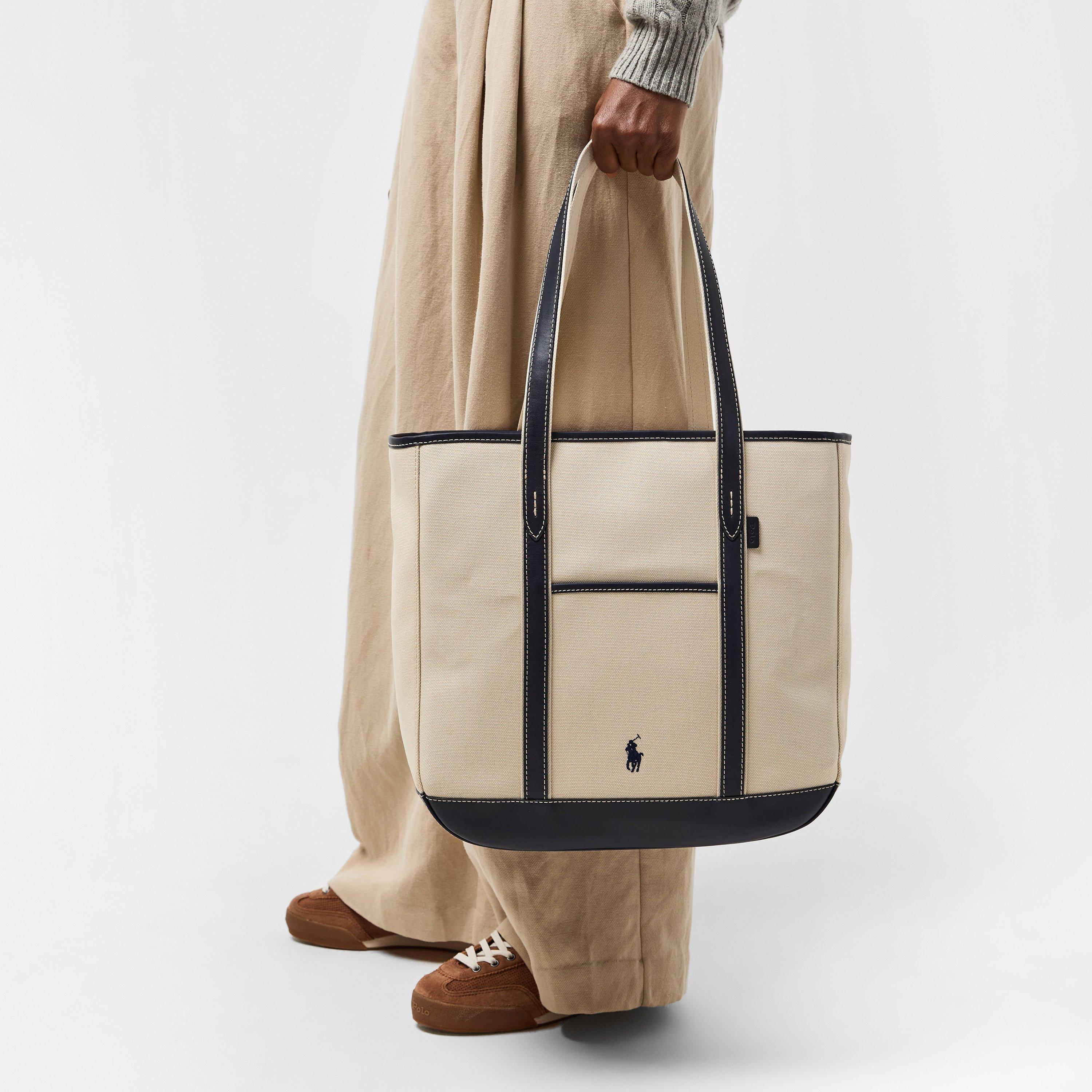 ECRU/NAVY - Polo Ralph Lauren - Polo PP tote Ld61 - 3