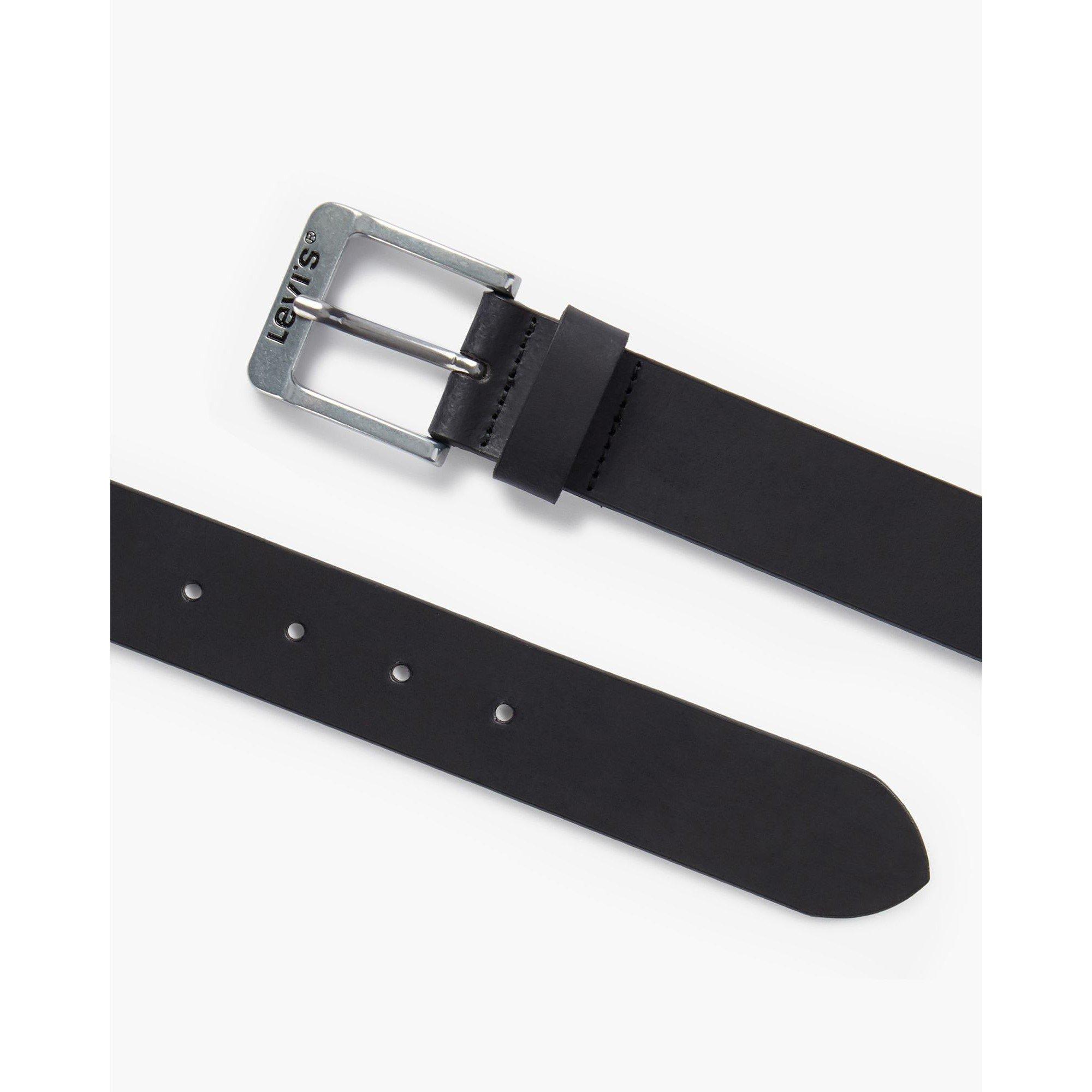 Black - Levis - Men's Leather Belt - 3