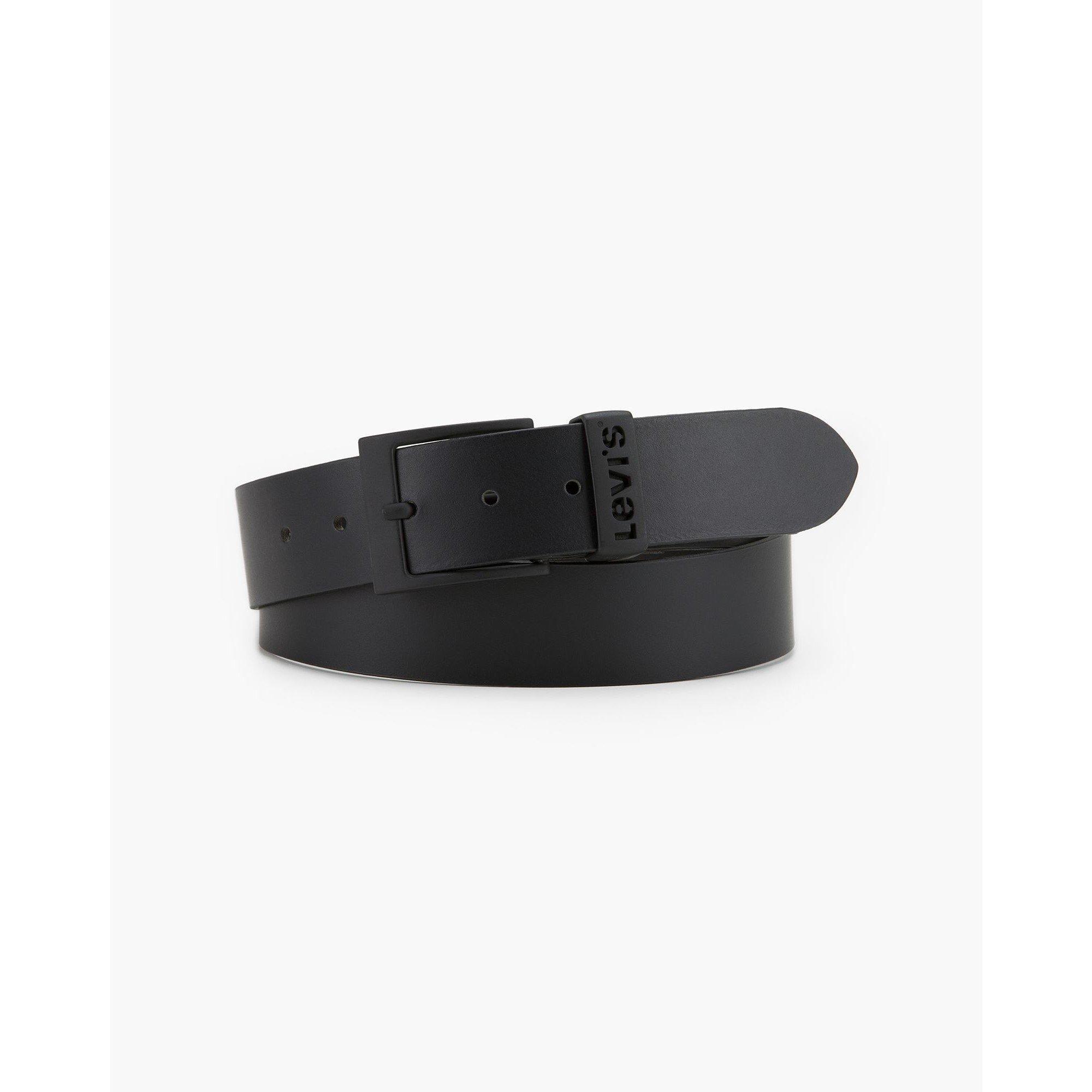 Levis Men's Ashland Metal Harness Leather Belt - Black - 34W (95)