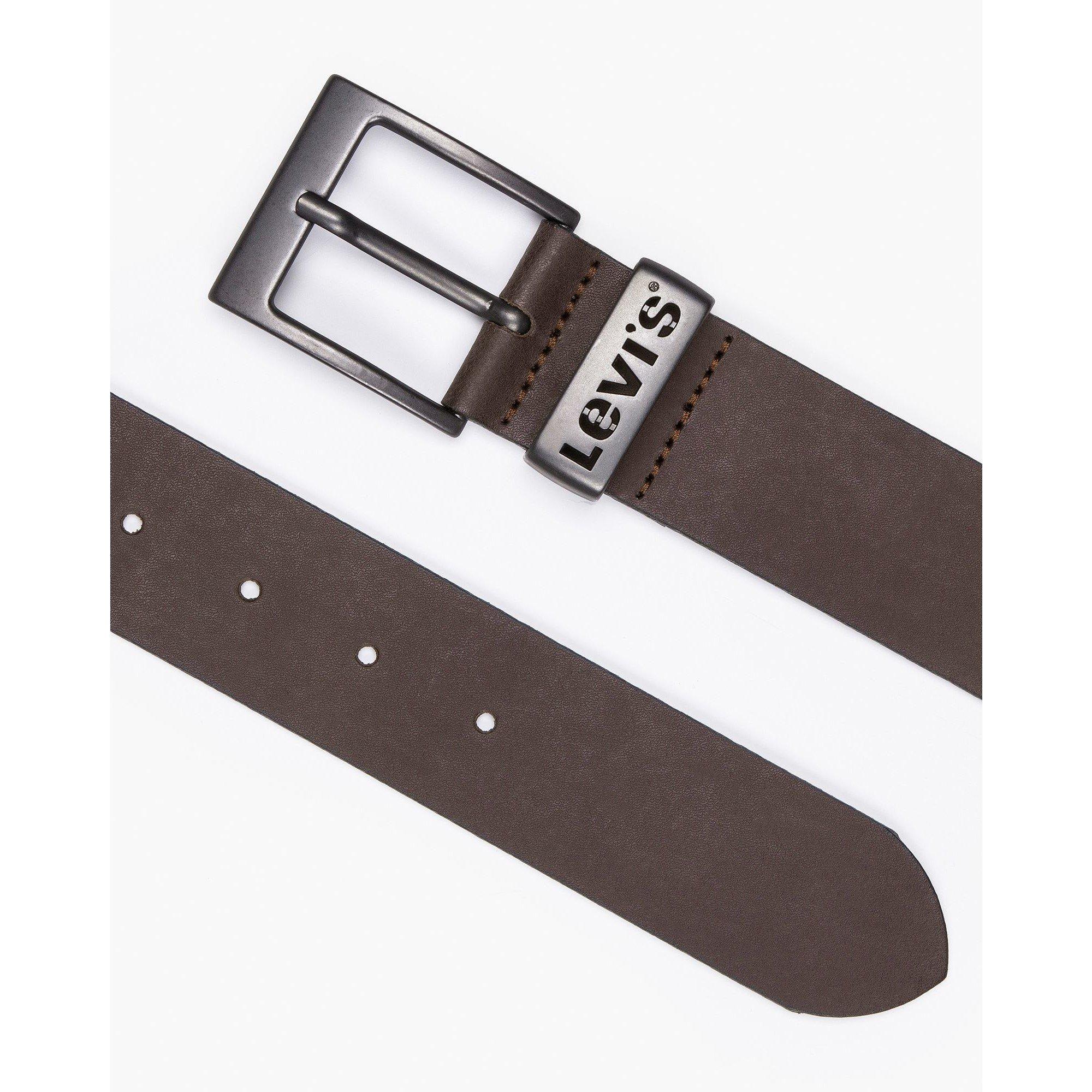 Castanho - Levis - Men's Ashland Metal Harness Leather Belt - 2