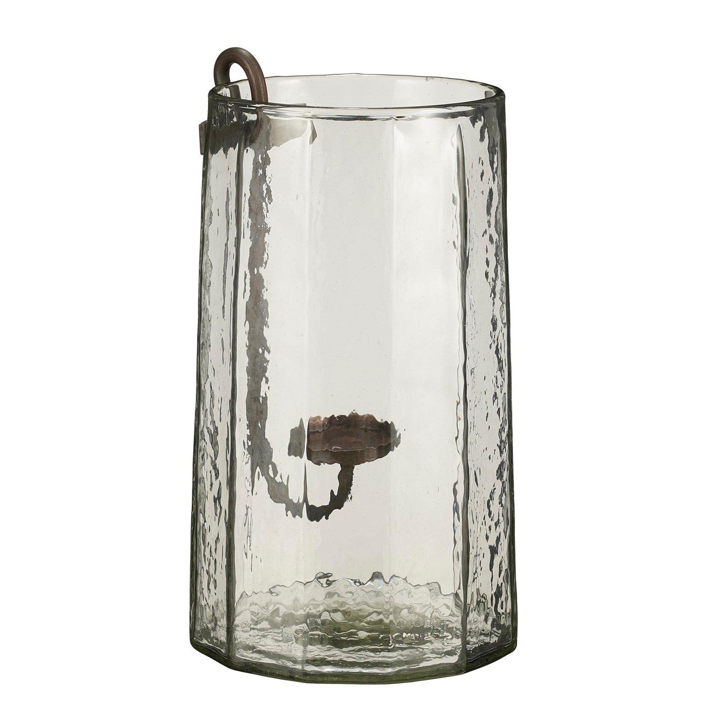 34x20.5cm - Mica - Cynthia hurricane light with candleholder glass - 1