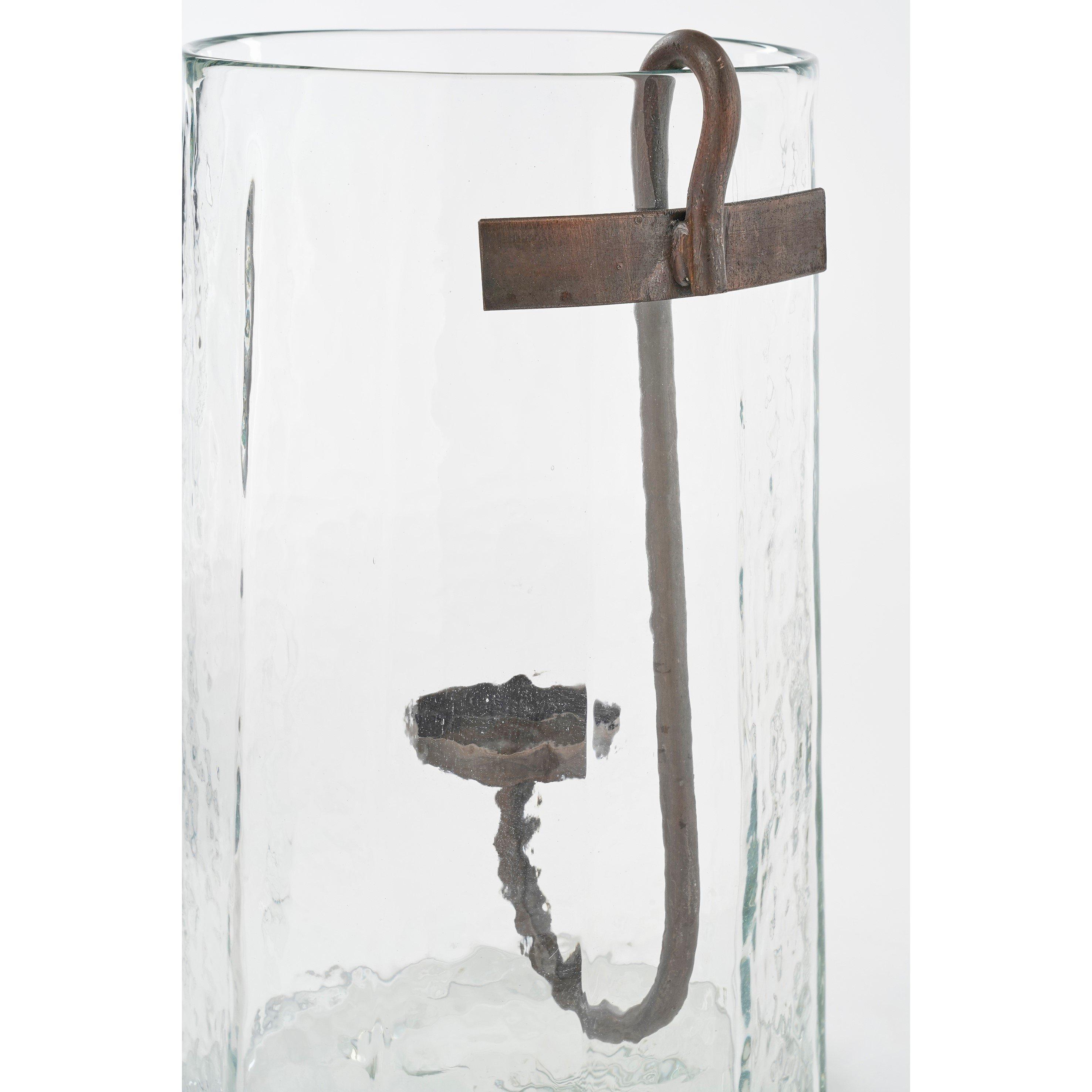 34x20.5cm - Mica - hurricane light with candleholder glass - 2