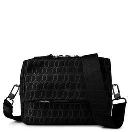 Christian Louboutin Zip N Fly Logo Jacquard Messenger Bag