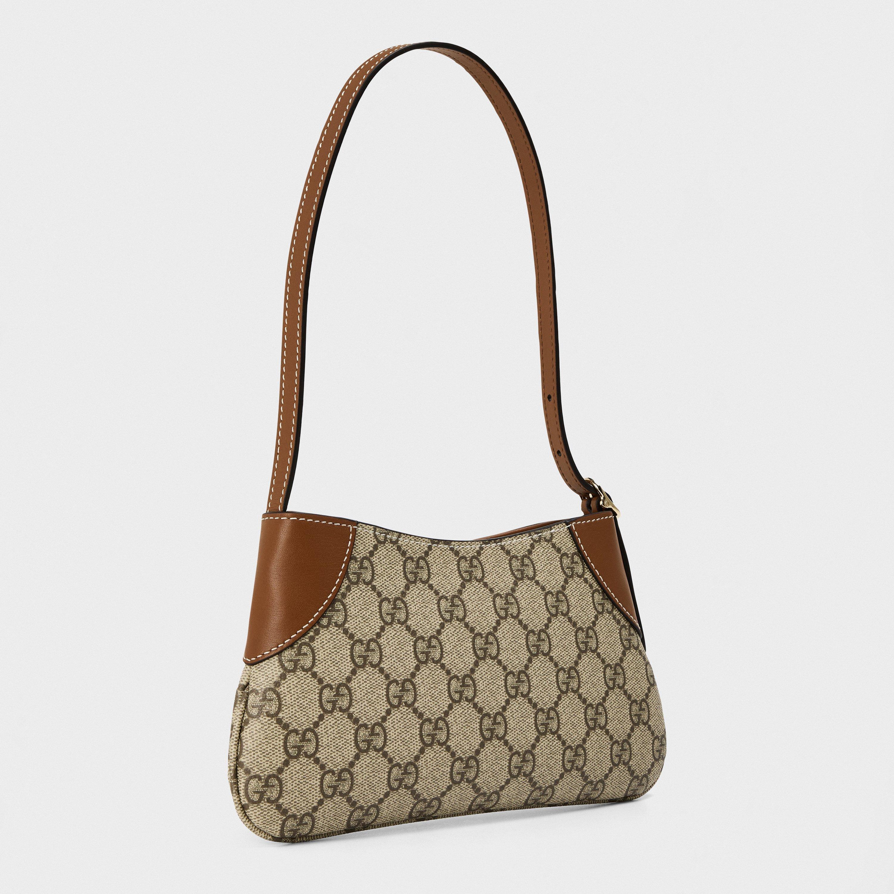 Beige Ebony - Gucci - GG Emblem Small Shoulder Bag - 2