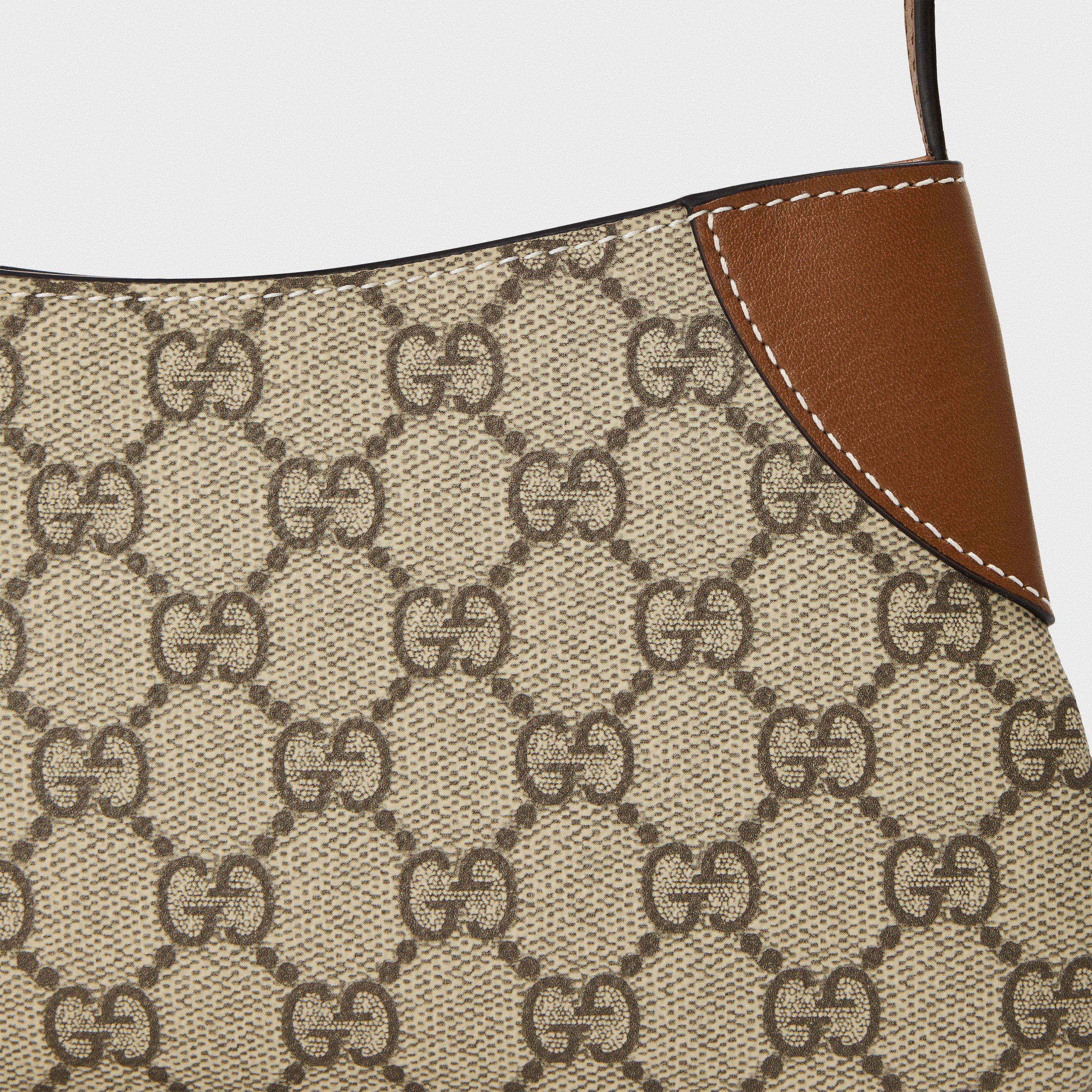 Beige Ebony - Gucci - GG Emblem Small Shoulder Bag - 3