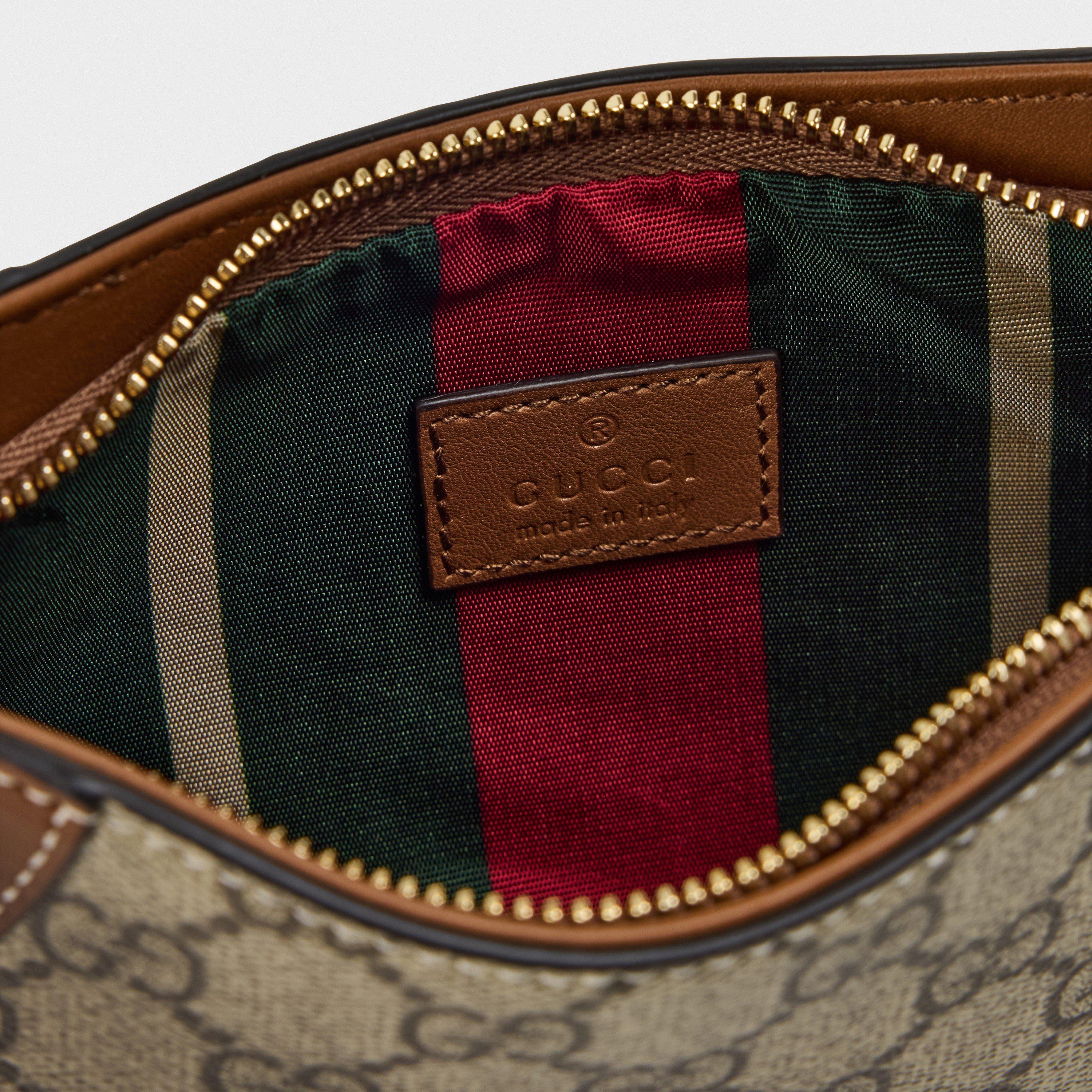 Beige Ebony - Gucci - GG Emblem Small Shoulder Bag - 4