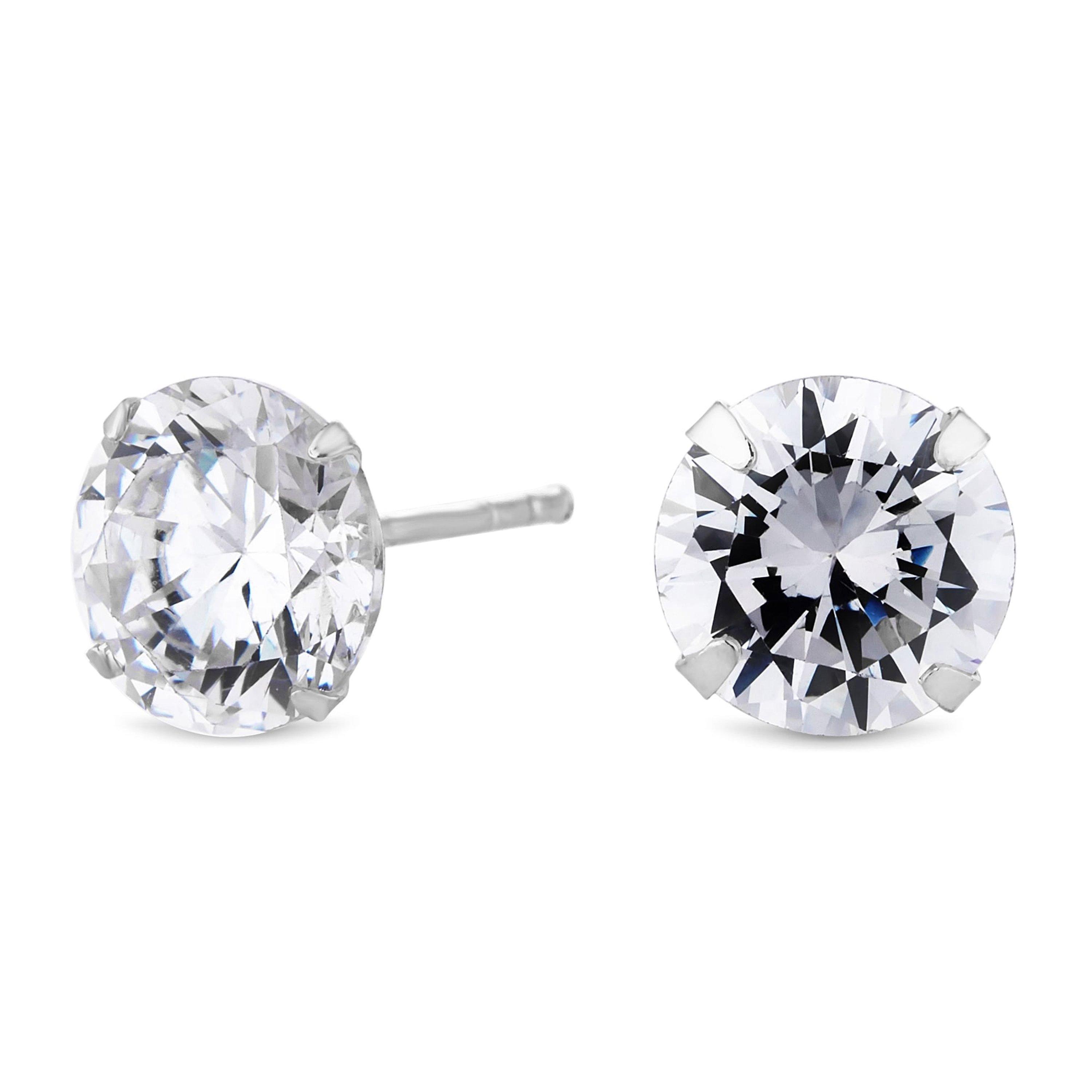Silver - Simply Silver - Sterling Silver 925 with Cubic Zirconia 8mm Solita - 2