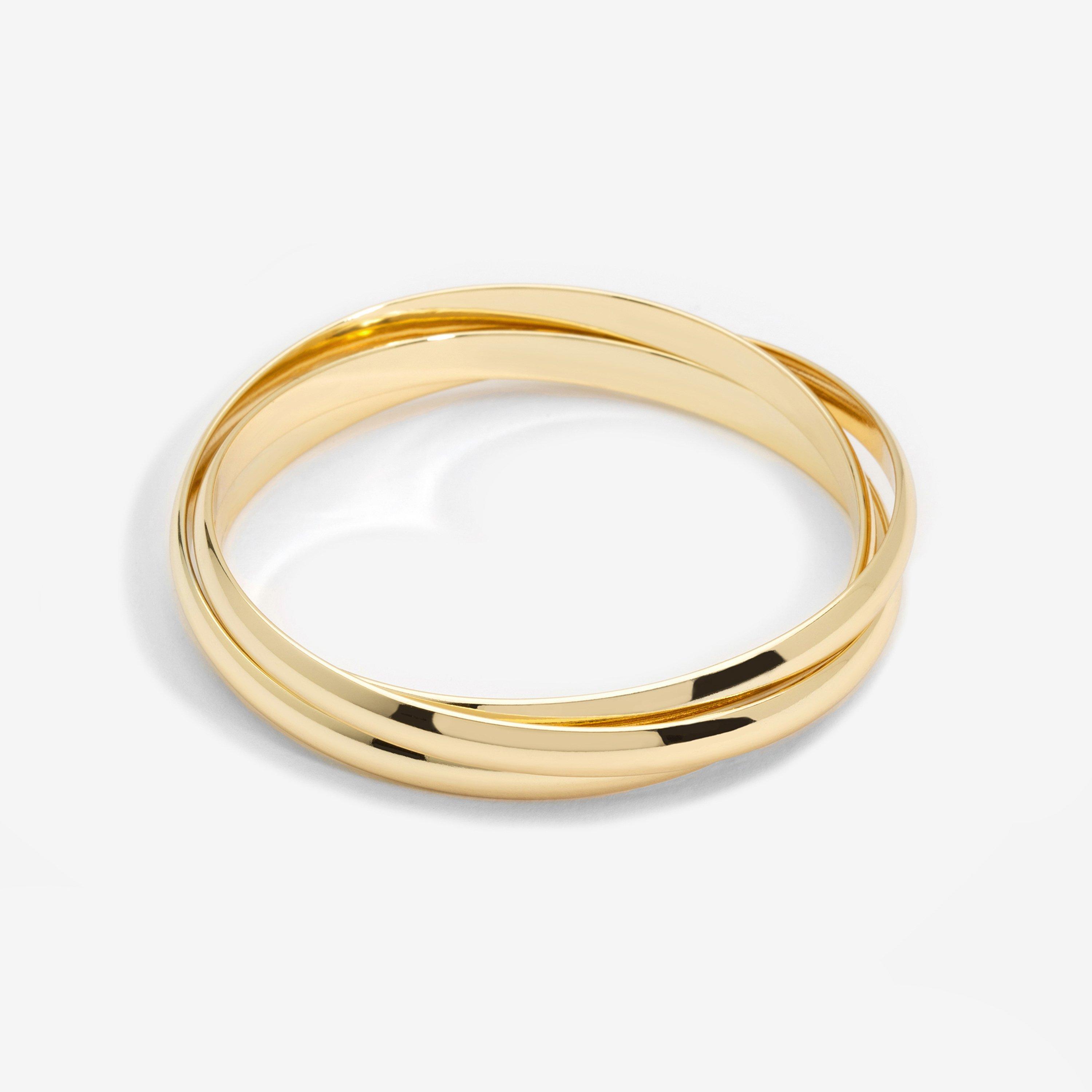Gold - Jon Richard - Gold Plated Interlock Bangles