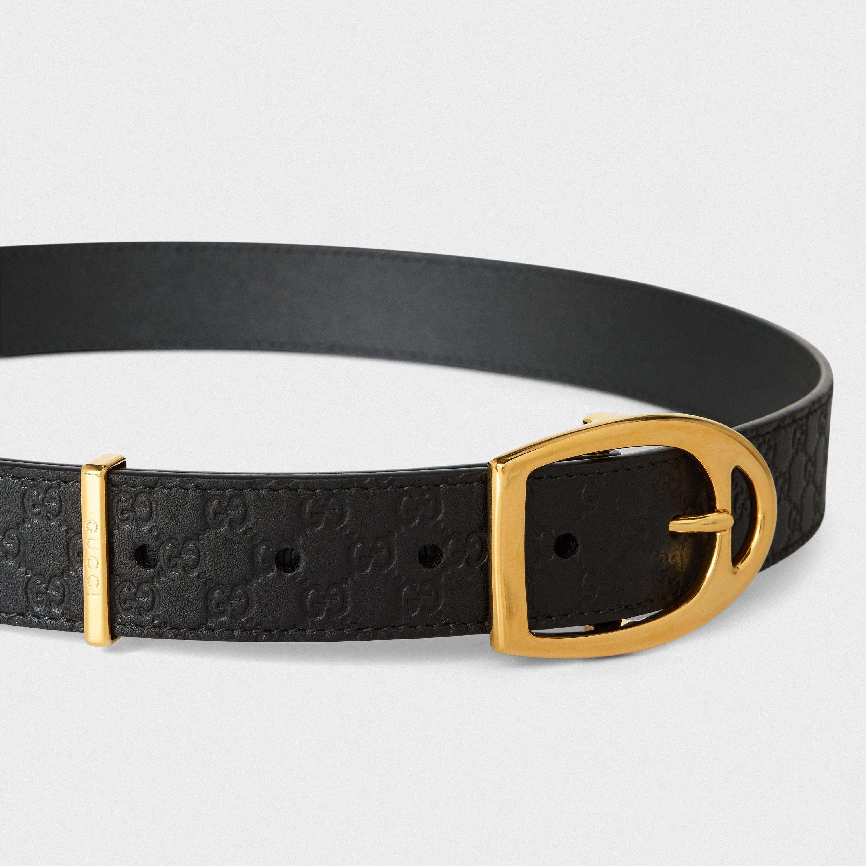 Black - Gucci - Women's Leather Belt - 3