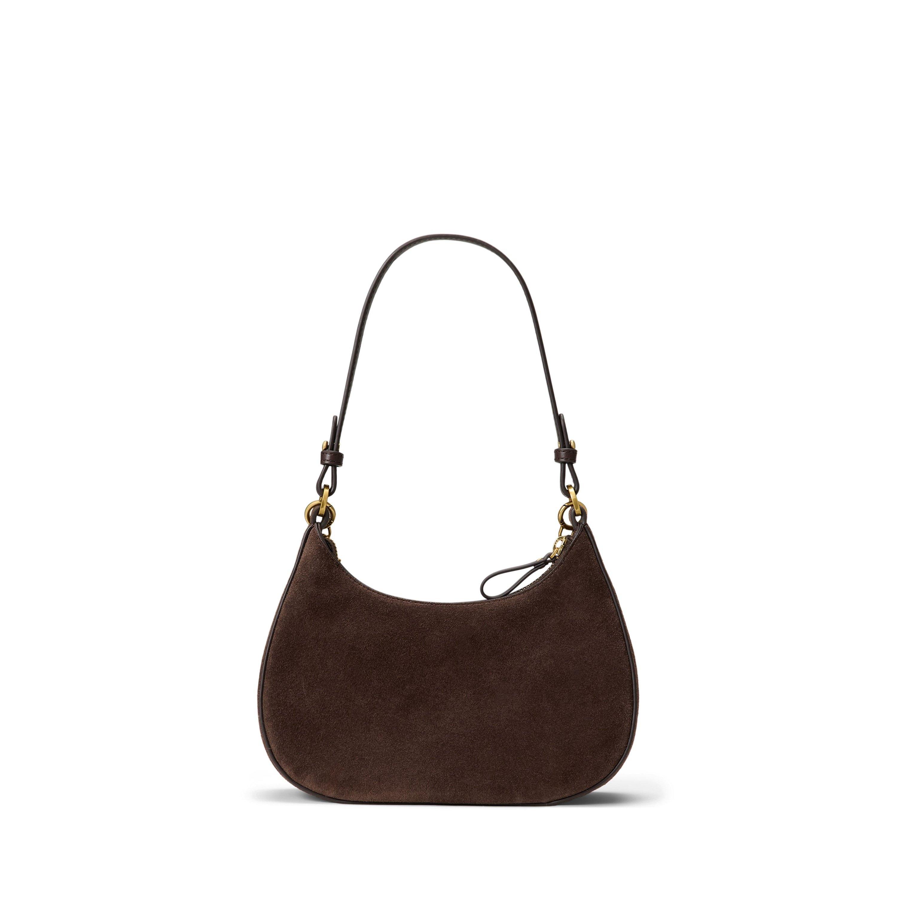 CHESTNUT BROWN - Lauren by Ralph Lauren - Women's Mercy Shoulder Medium Bag - 4