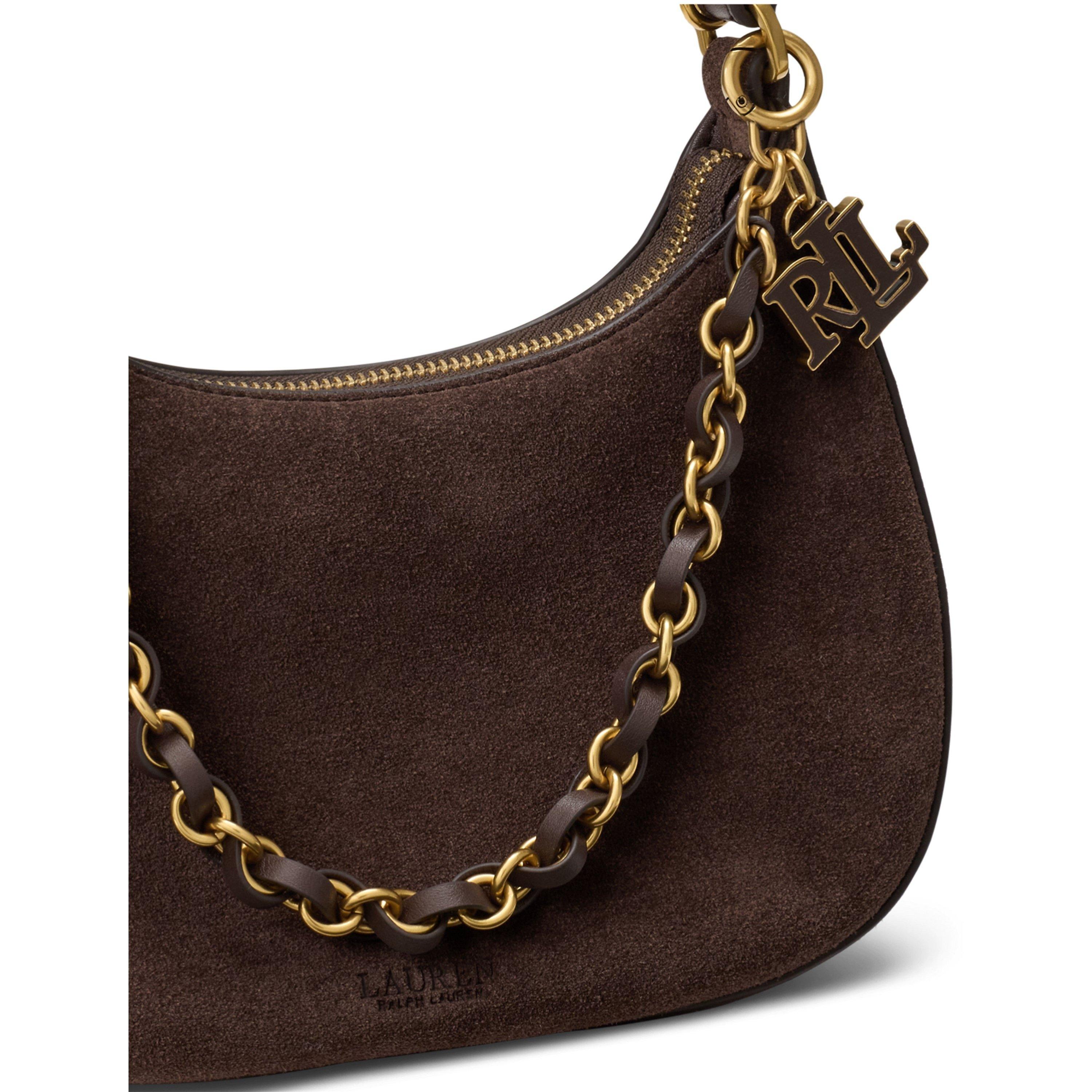 CHESTNUT BROWN - Lauren by Ralph Lauren - Women's Mercy Shoulder Medium Bag - 6