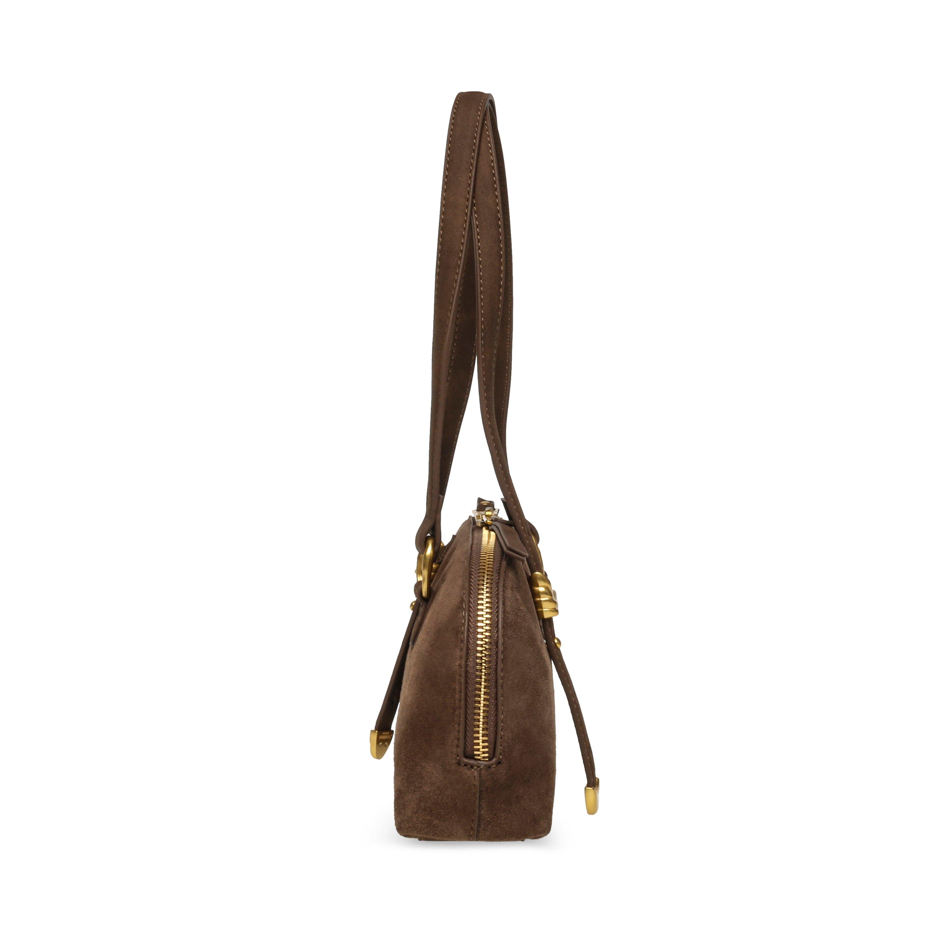 BRN/GLD - Steve Madden - Women's Curie Shoulder Bag - 4