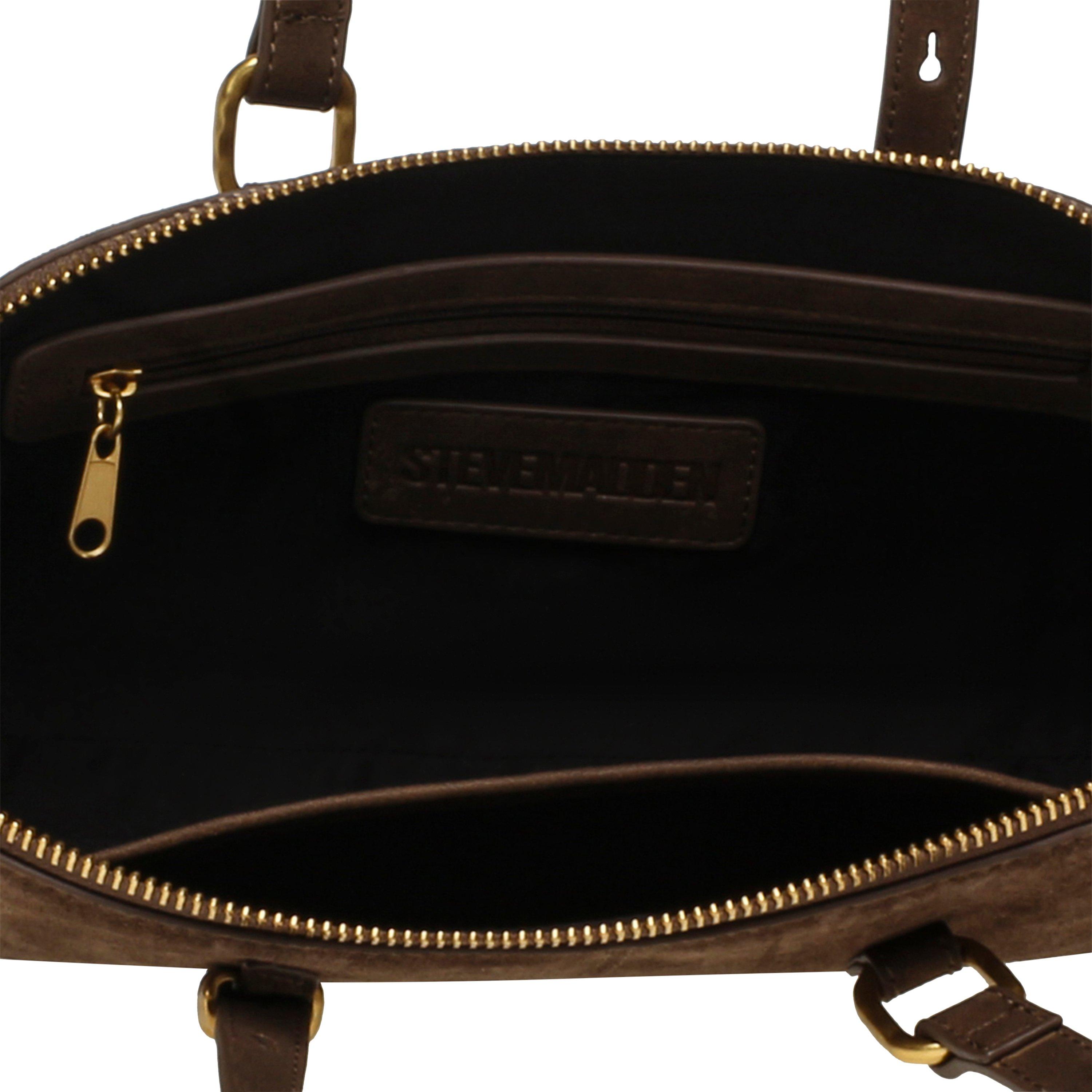 BRN/GLD - Steve Madden - Women's Curie Shoulder Bag - 5
