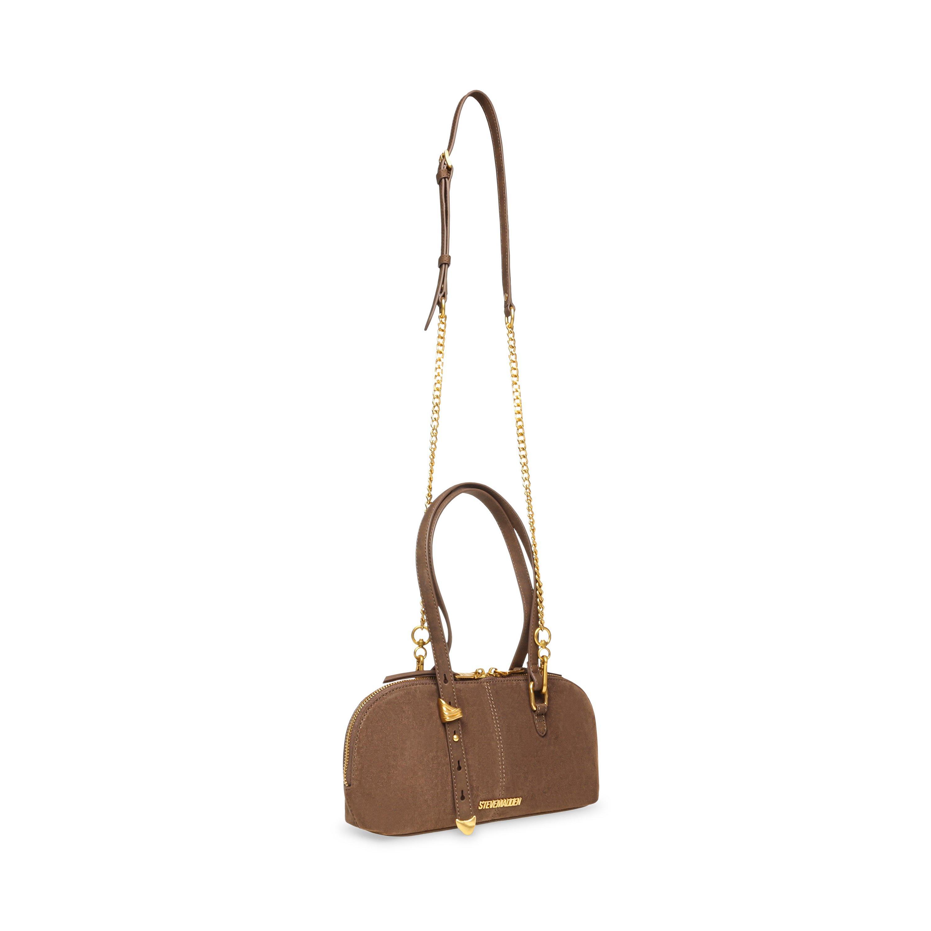 BRN/GLD - Steve Madden - Women's Curie Shoulder Bag - 6