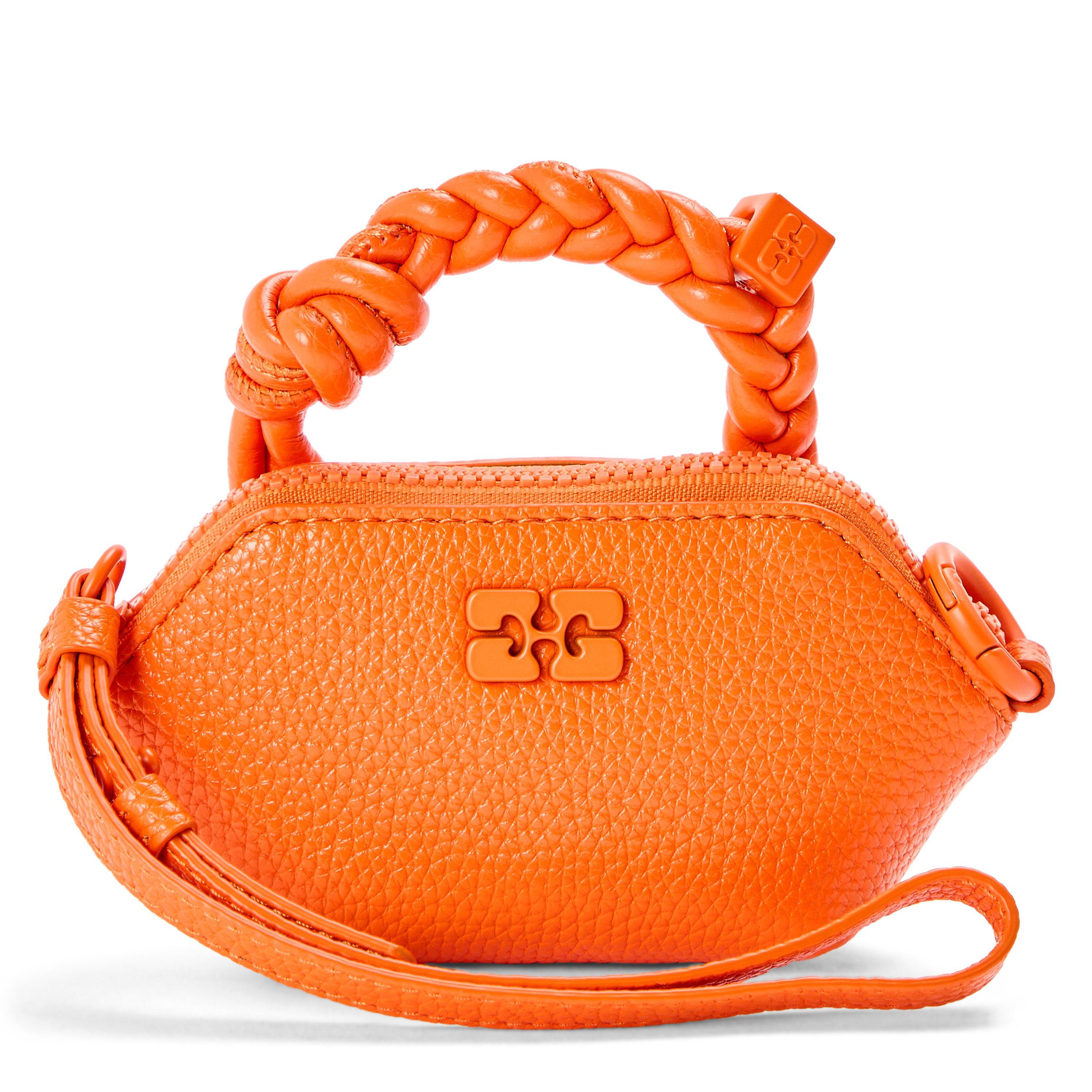 Ganni Women's Bou Bag Croco Top Handle - Russet Orange