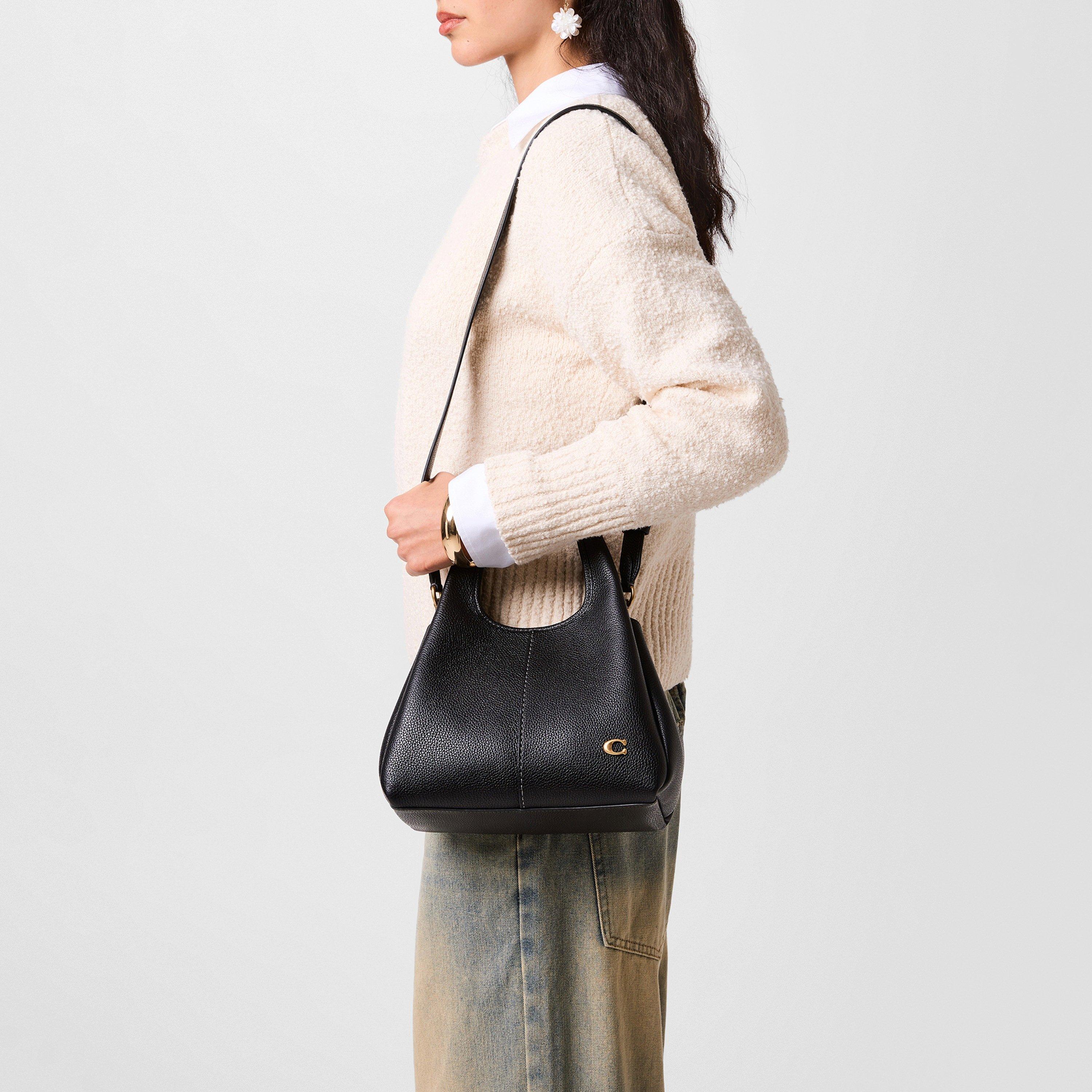 Black - Coach - Women's Lana Leather Shoulder Bag - 2