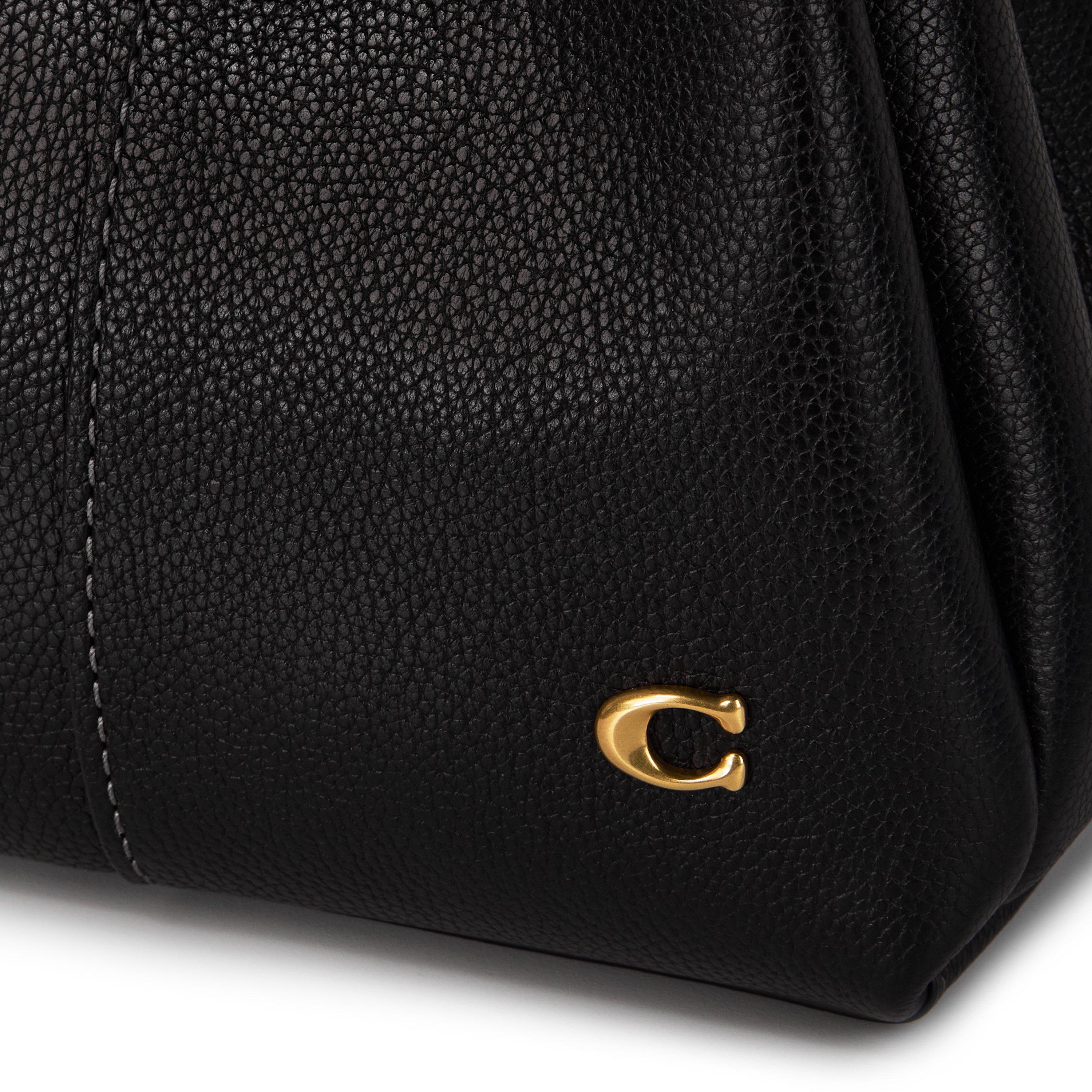 Black - Coach - Women's Lana Leather Shoulder Bag - 4