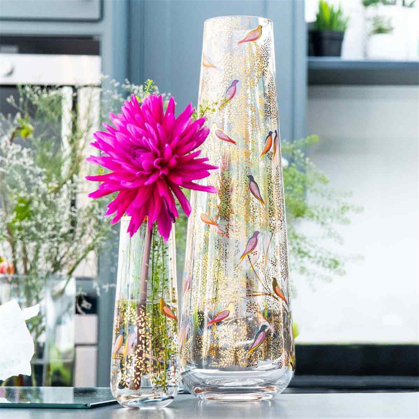 Decorated Glass - Sara Miller London - Miller Chelsea Tall Glass Vase - 1