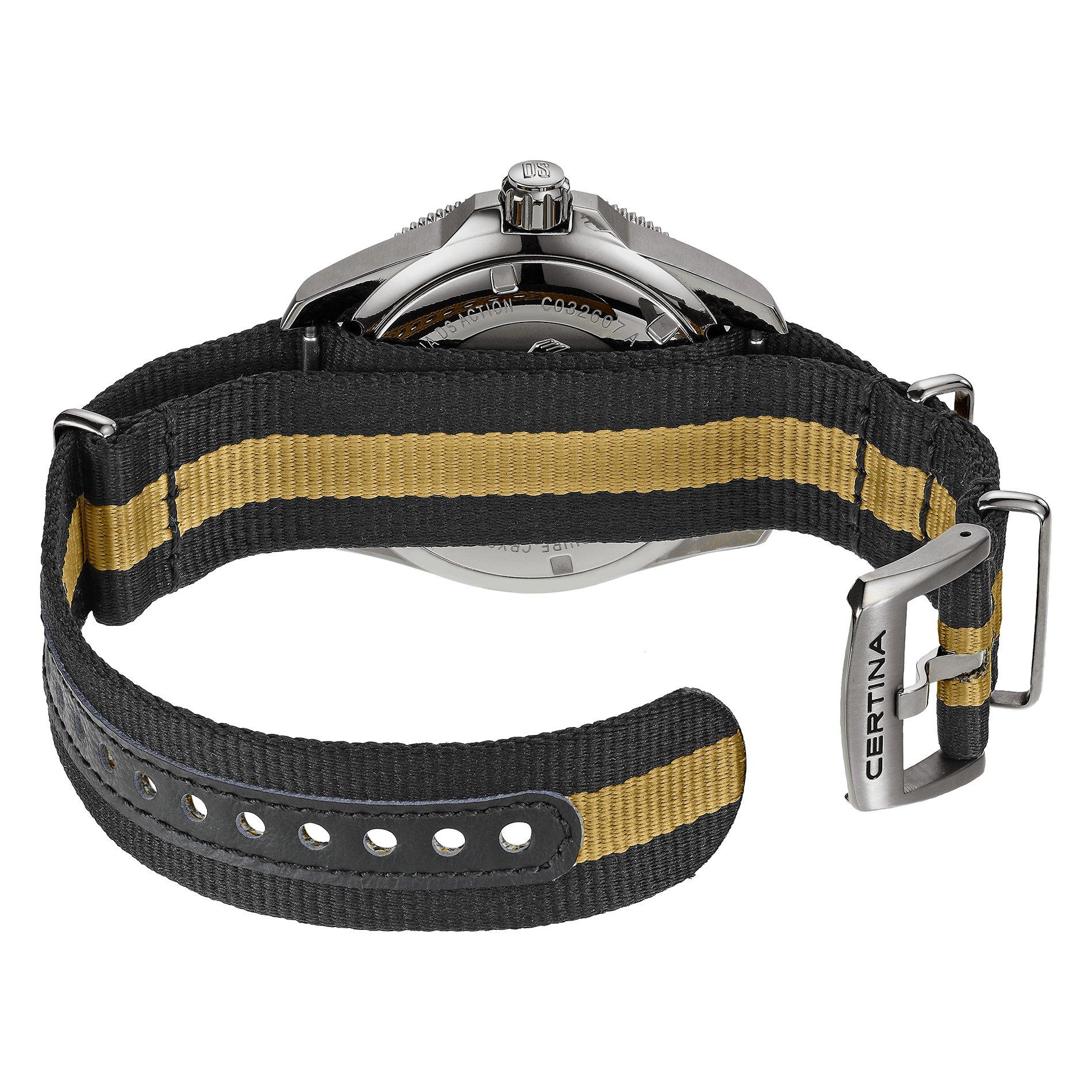 Black/Silver - Certina - Men's Action Diver Automatic Analogue Watch - 4