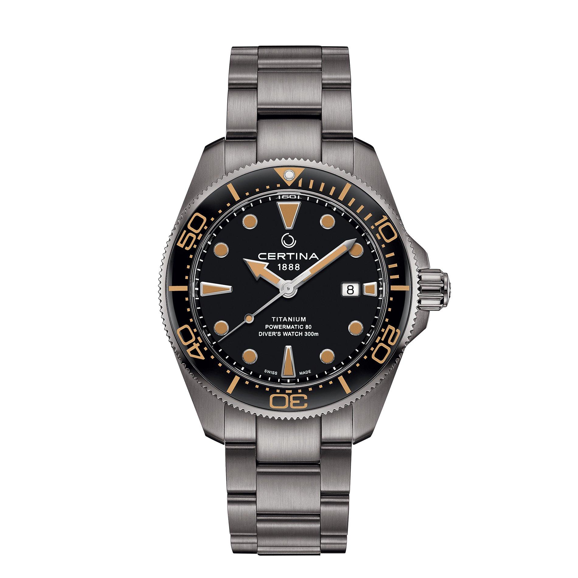 Black/Silver - Certina - Men's Action Diver Automatic Auto Analogue Watch - 1