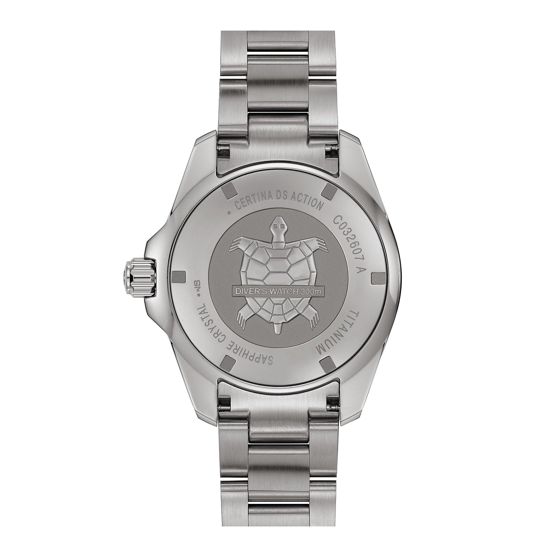 Black/Silver - Certina - Men's Action Diver Automatic Auto Analogue Watch - 3