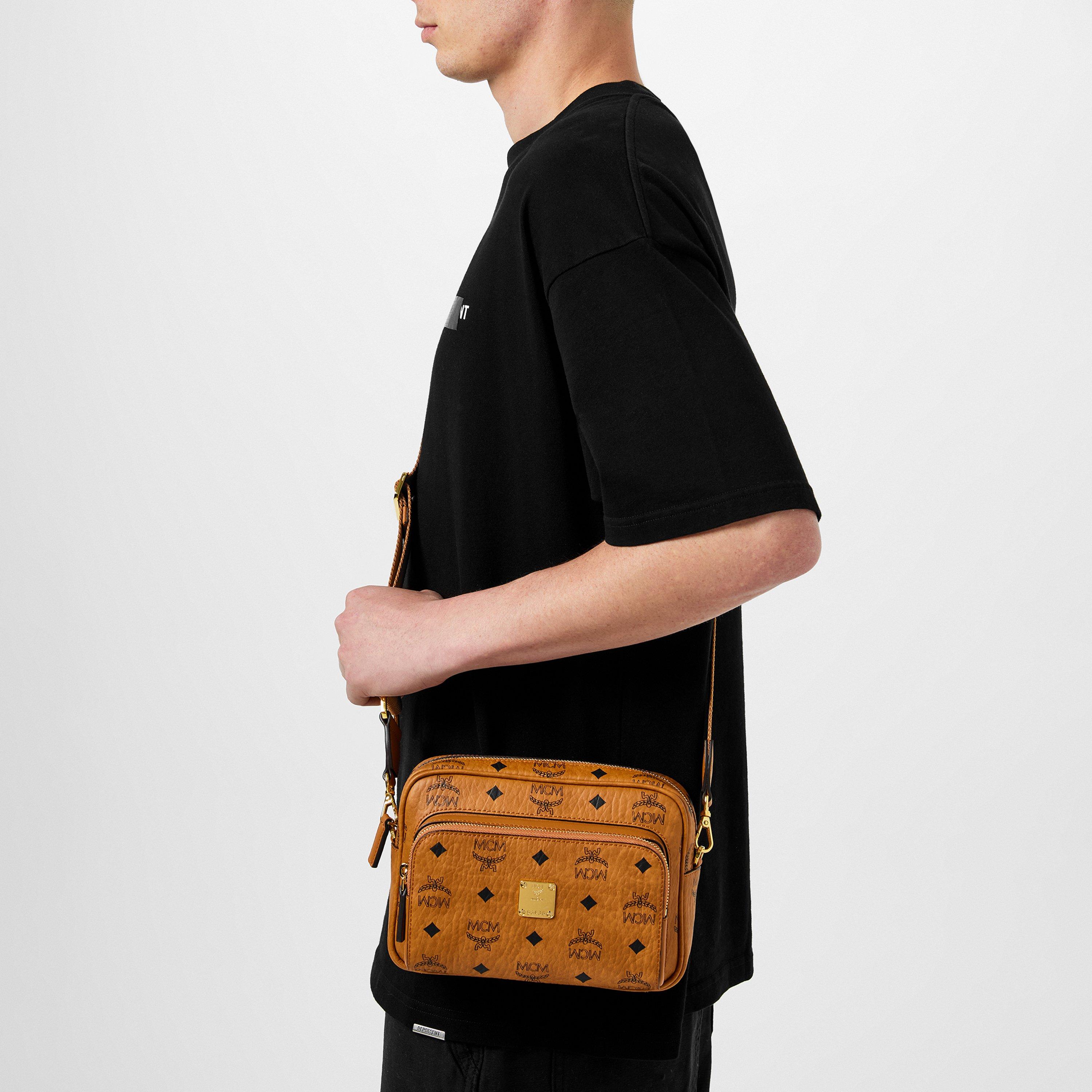 Cognac - MCM - Klassik Cross Body Bag - 2