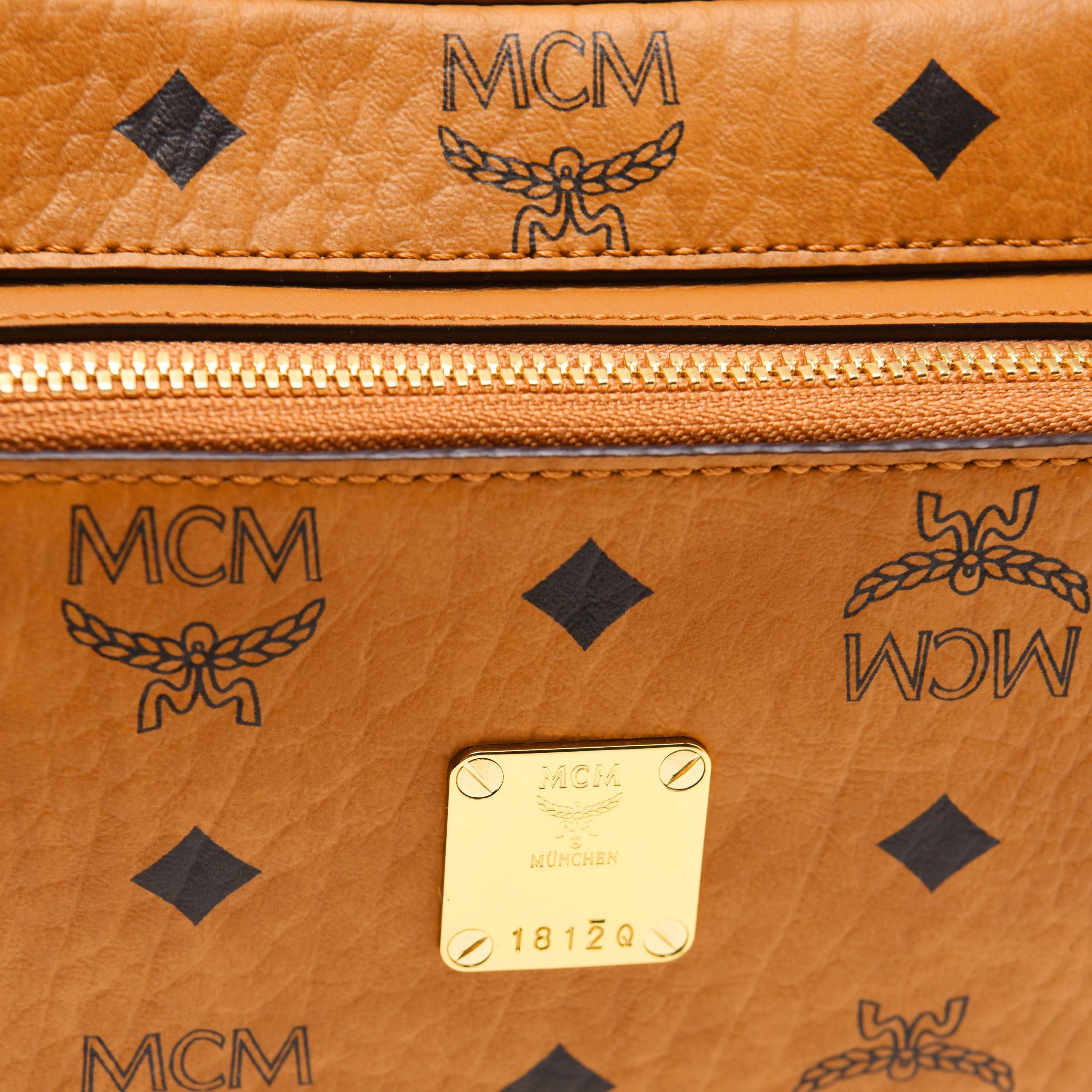Cognac - MCM - Klassik Cross Body Bag - 7