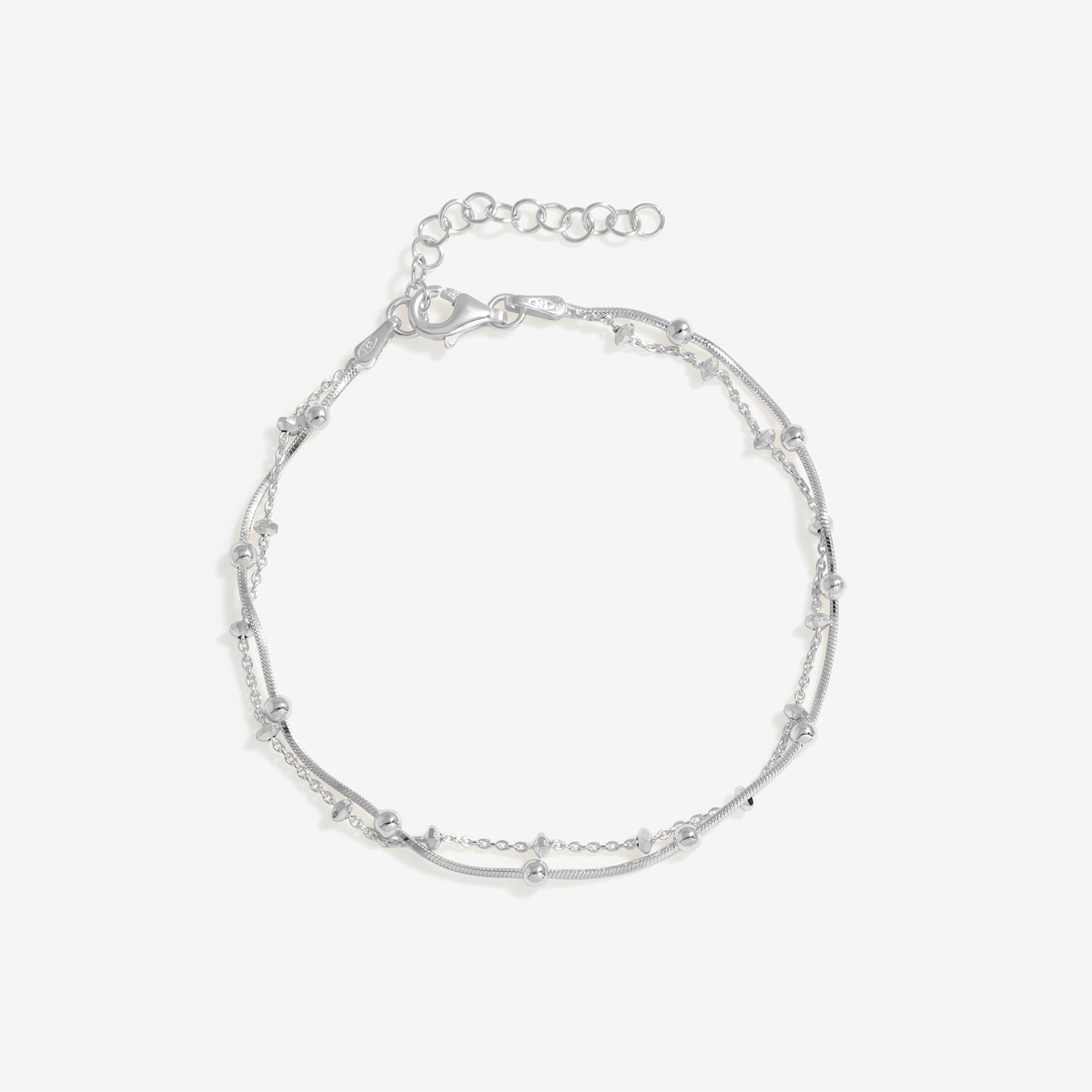 Silver - Simply Silver - Sterling Silver 925 Polished Double Row Ball Chain - 2